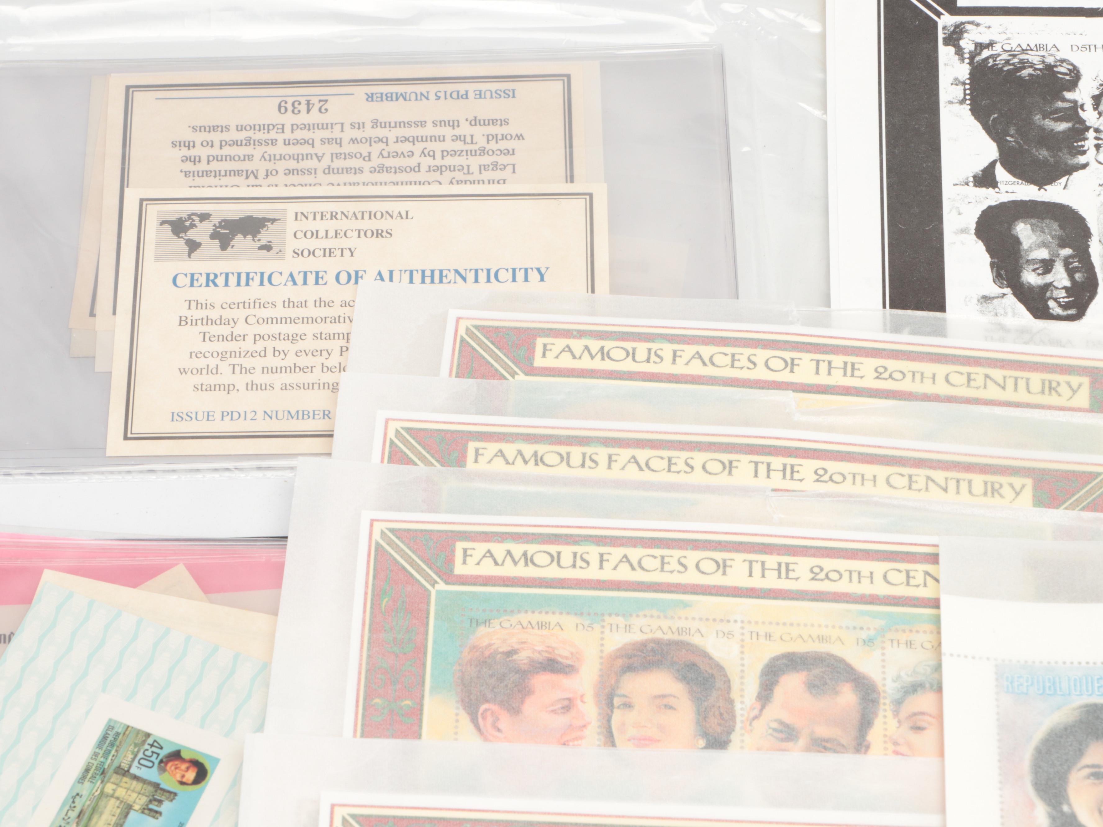 Princess Diana, Presidential, Baseball, and More Themed Postal Stamps with Books