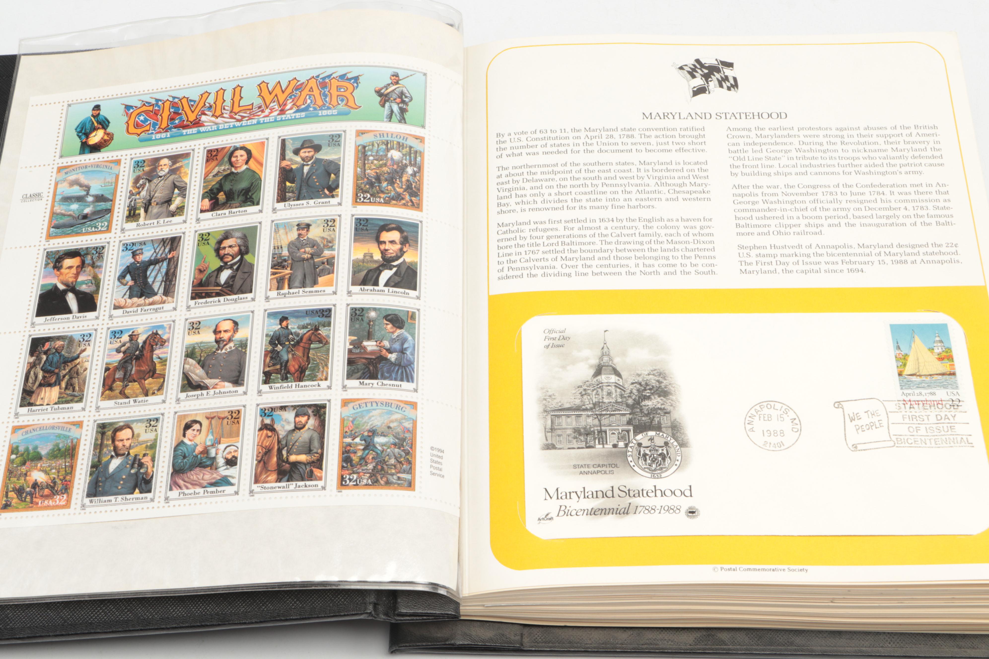 Princess Diana, Presidential, Baseball, and More Themed Postal Stamps with Books