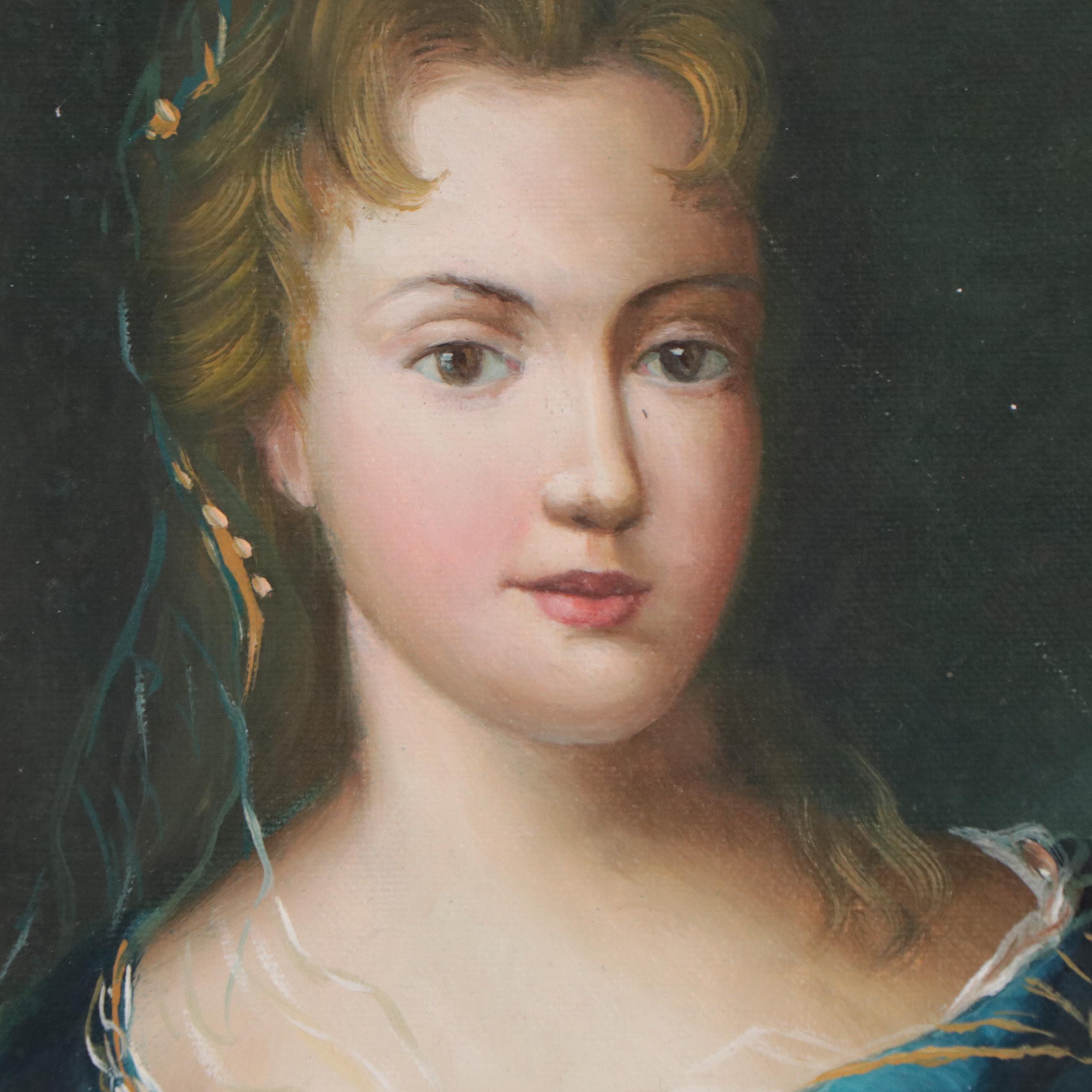 Portrait Oil Painting of a 17th Century Woman, 21st Century