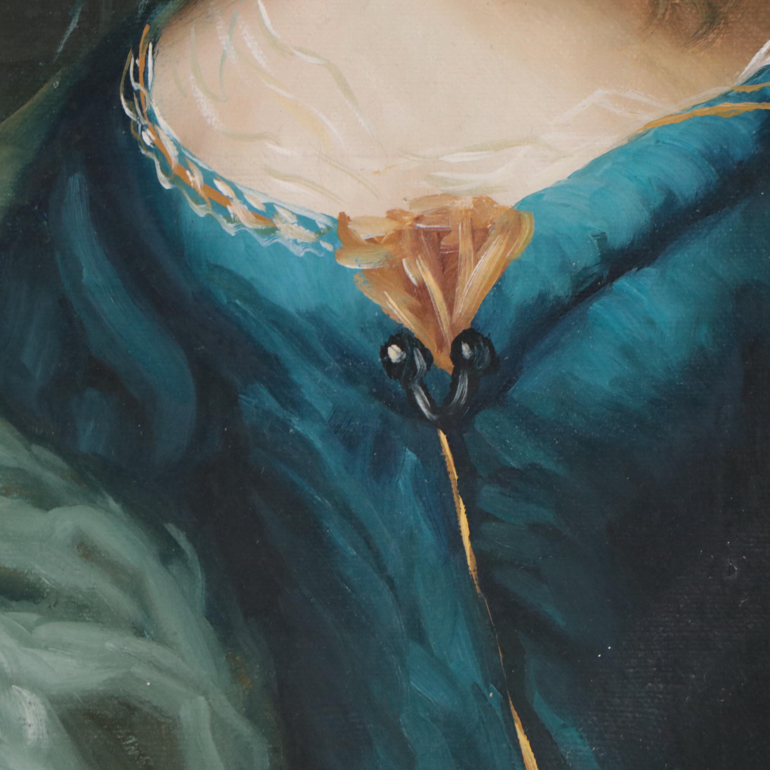 Portrait Oil Painting of a 17th Century Woman, 21st Century