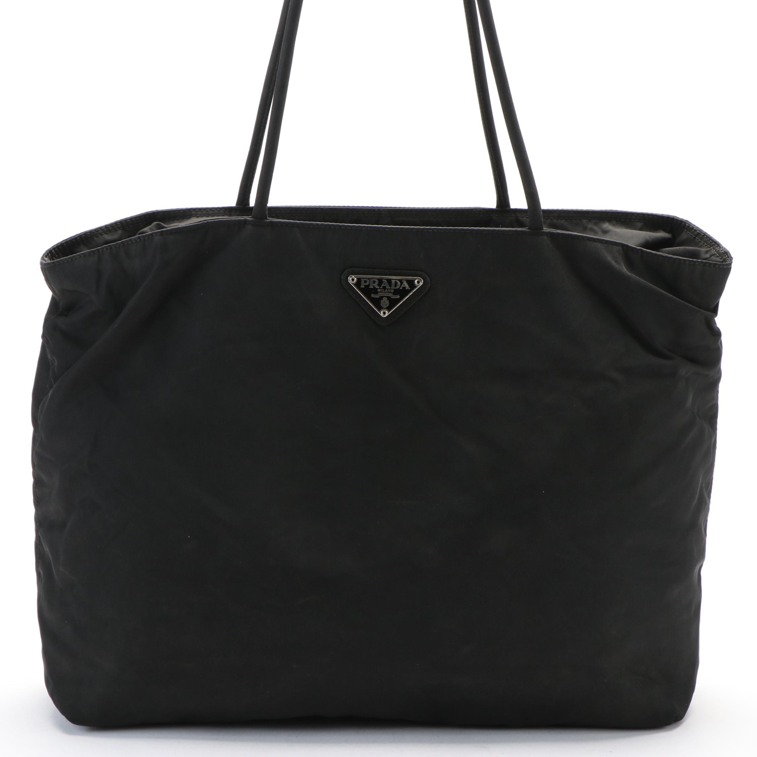 Prada Tessuto Zip Tote Bag in Black Nylon