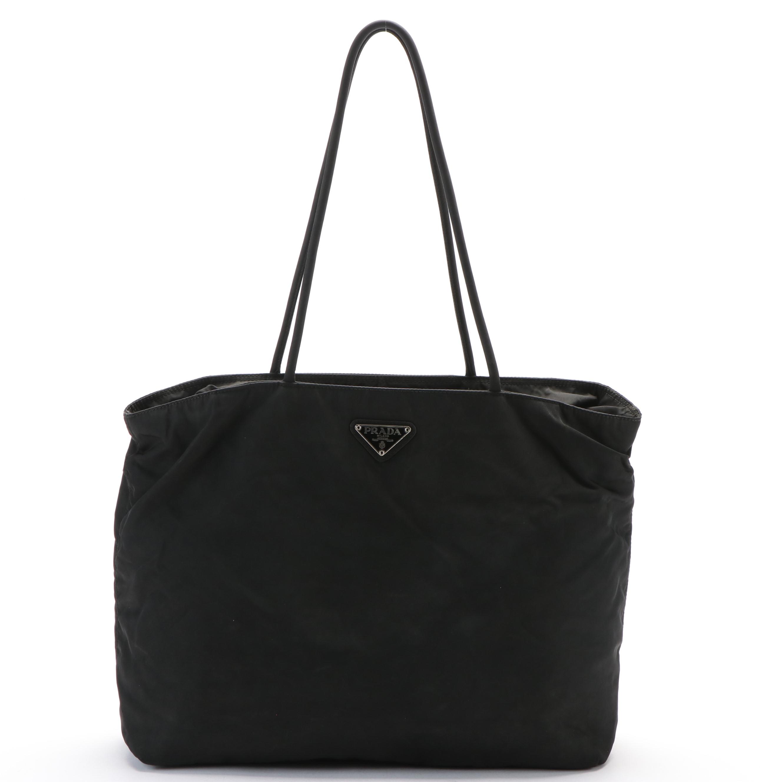 Prada Tessuto Zip Tote Bag in Black Nylon