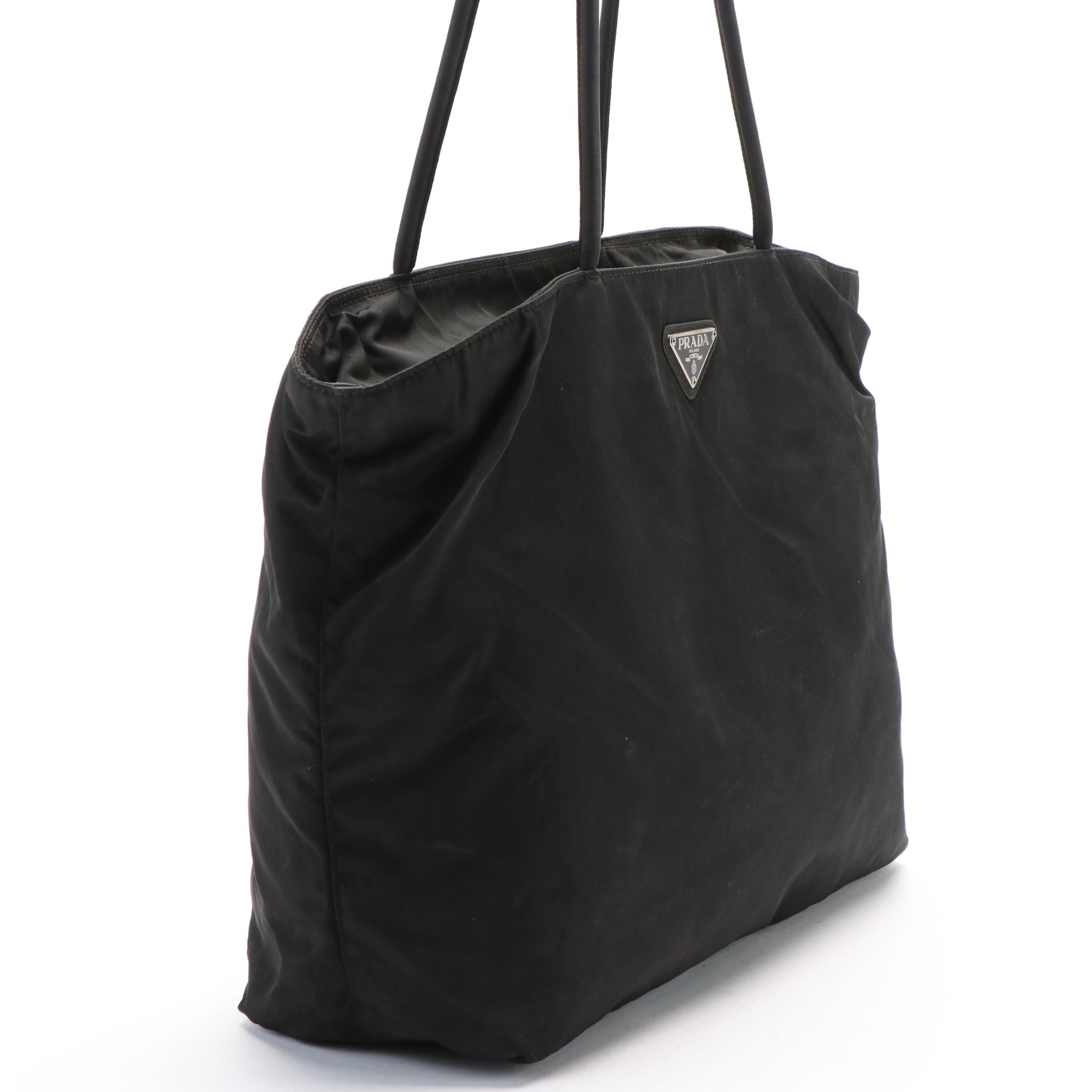 Prada Tessuto Zip Tote Bag in Black Nylon