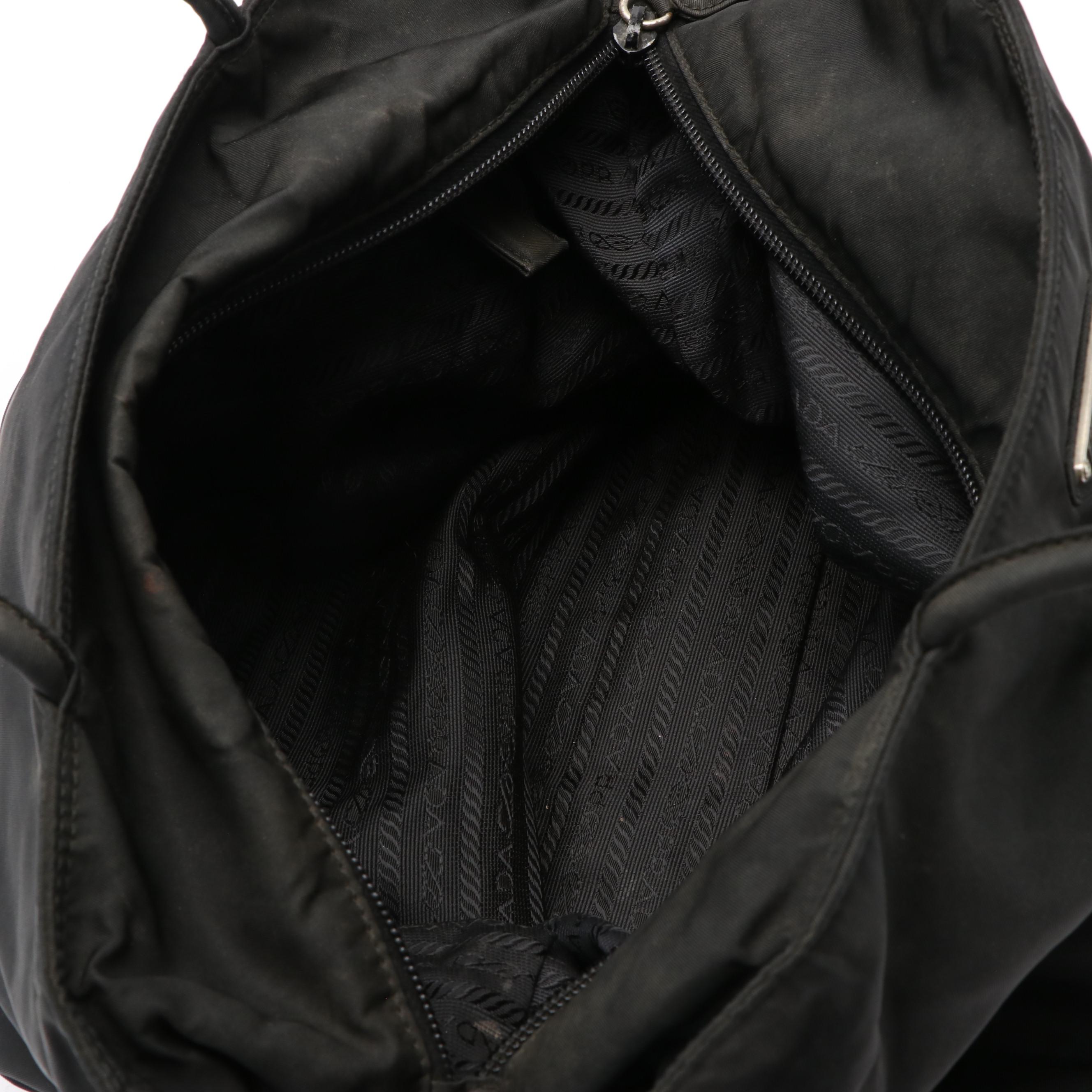 Prada Tessuto Zip Tote Bag in Black Nylon