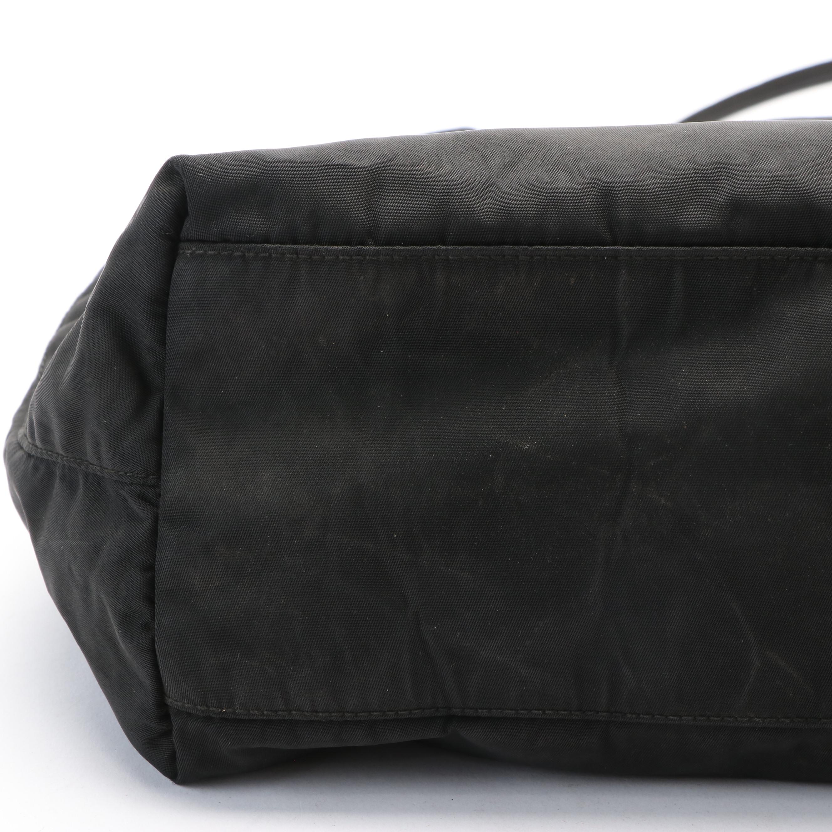 Prada Tessuto Zip Tote Bag in Black Nylon