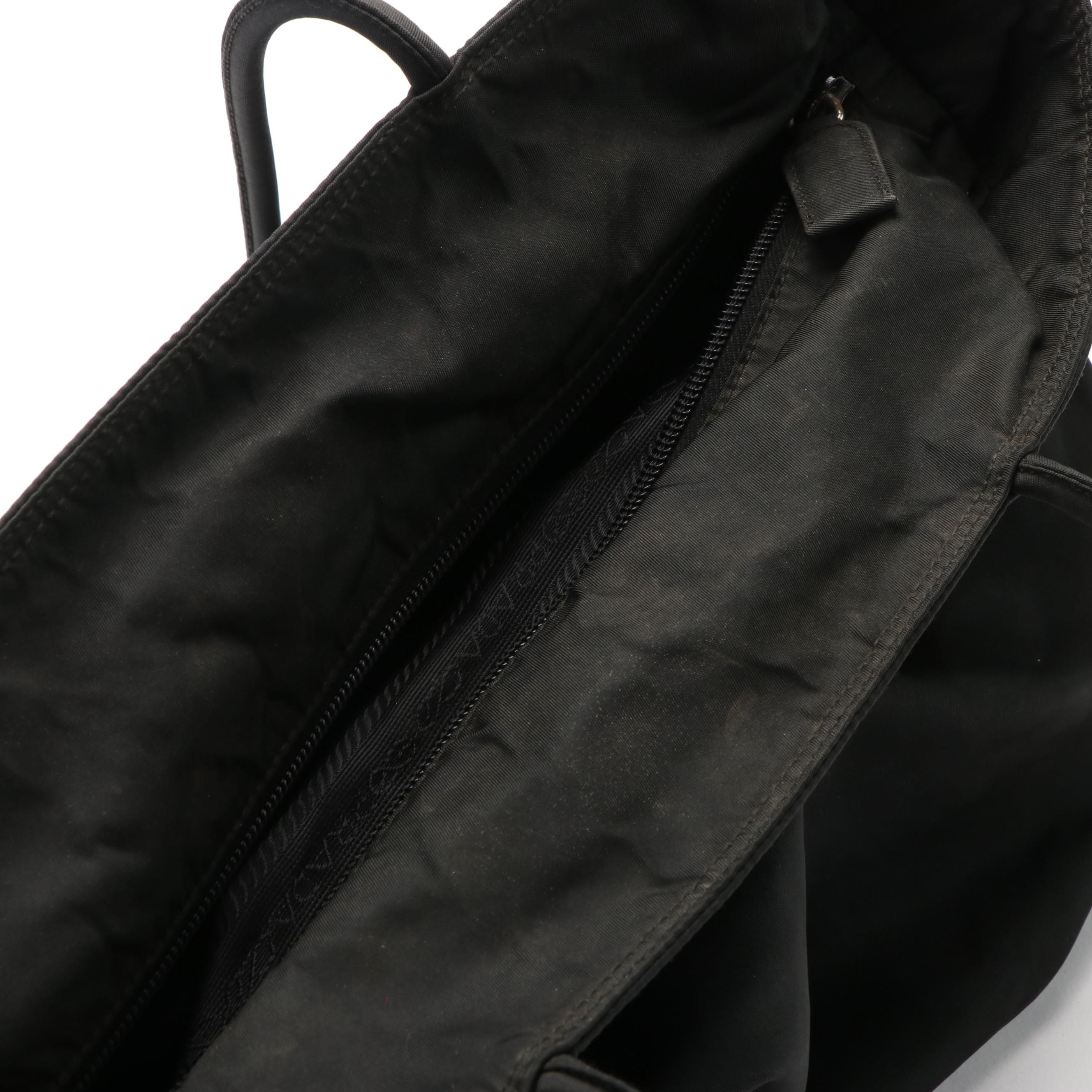 Prada Tessuto Zip Tote Bag in Black Nylon