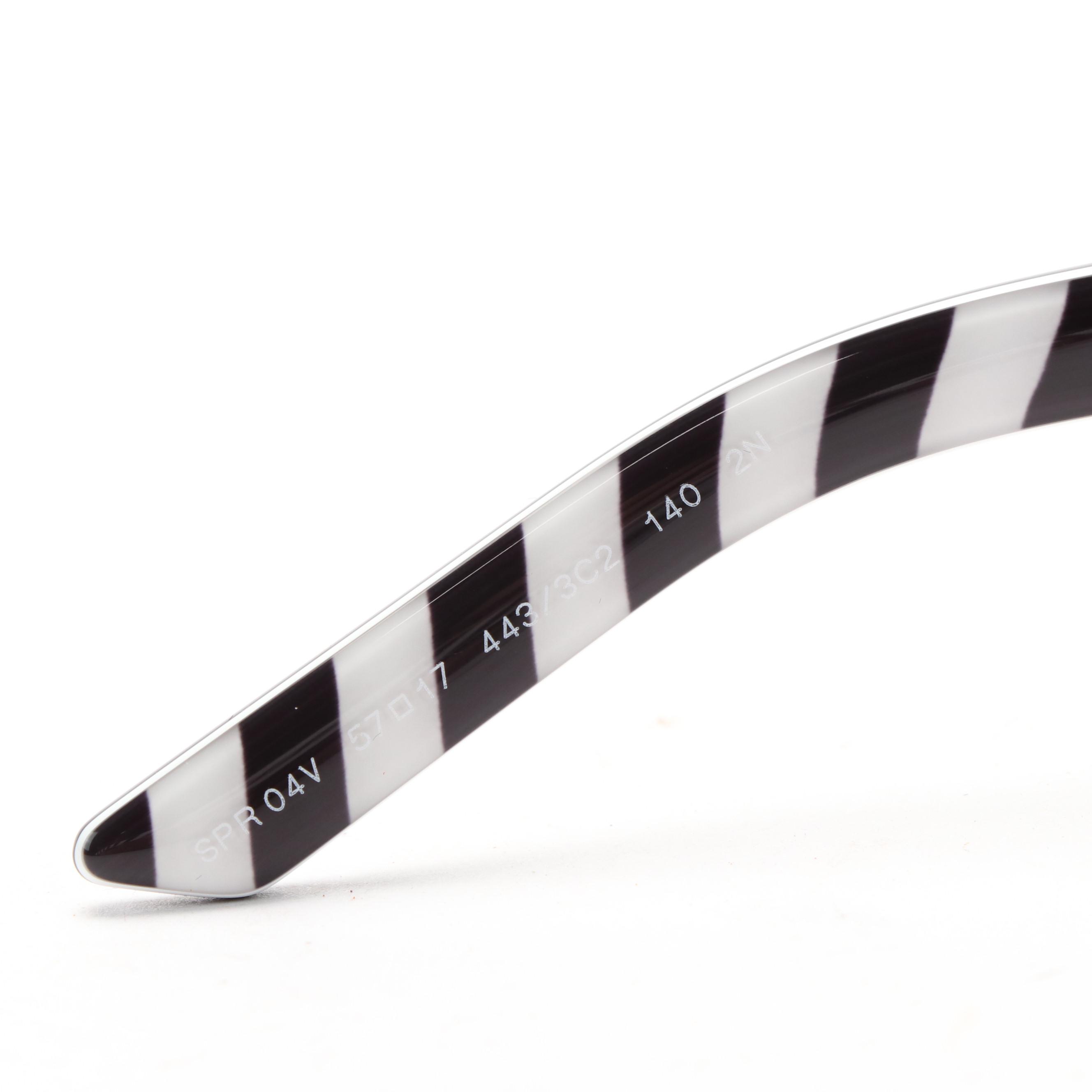 Prada SPR04V Rectangular Camouflage Black Sunglasses with Case and Box