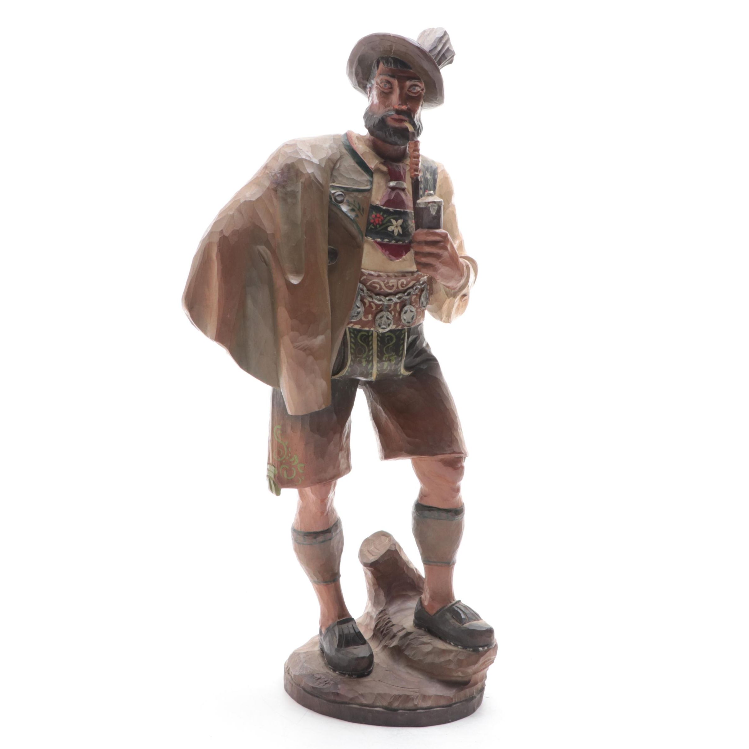 German Carved Wood Figurine