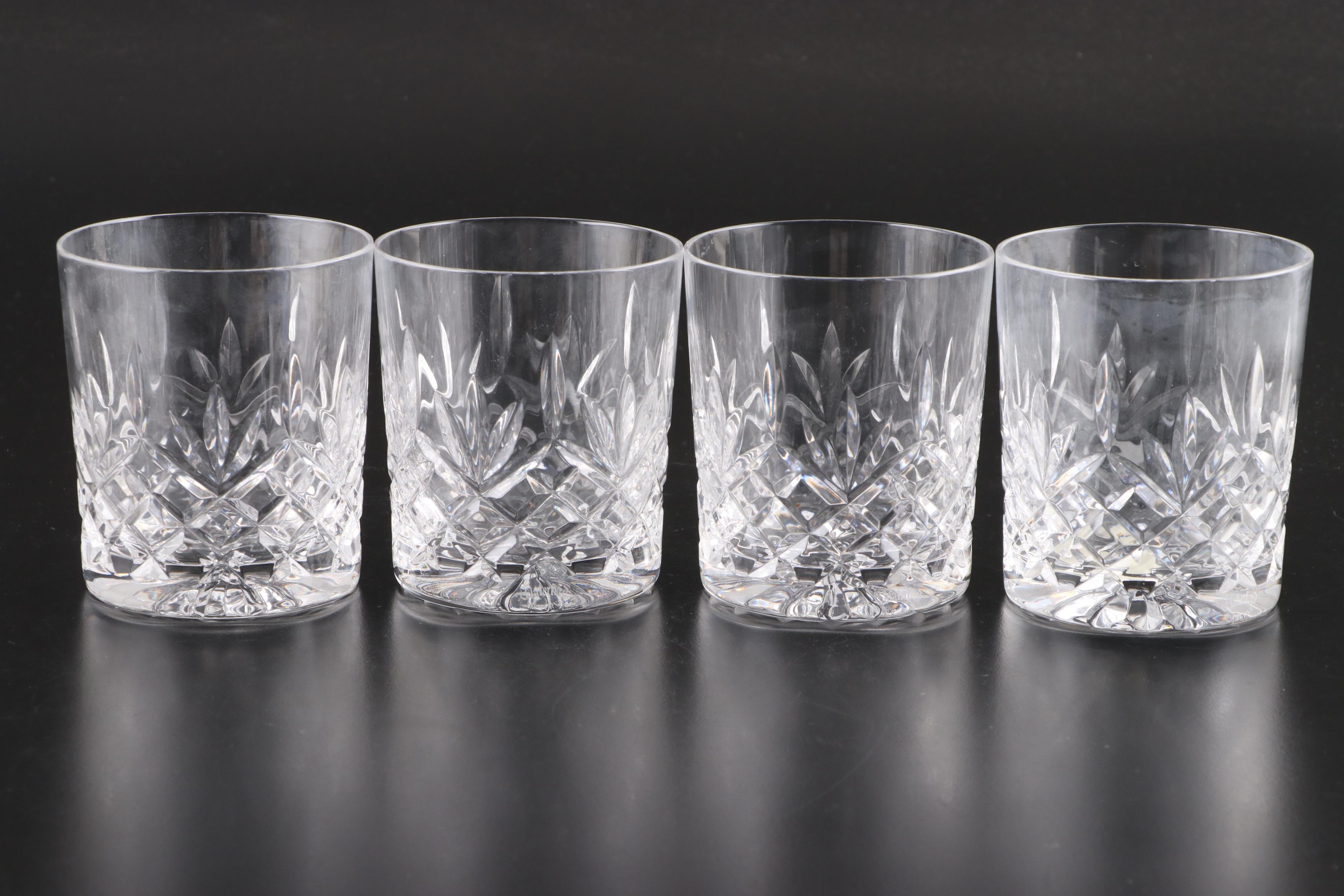 Waterford "Nocturne" Double Old Fashioned Glasses and Other Waterford Flutes
