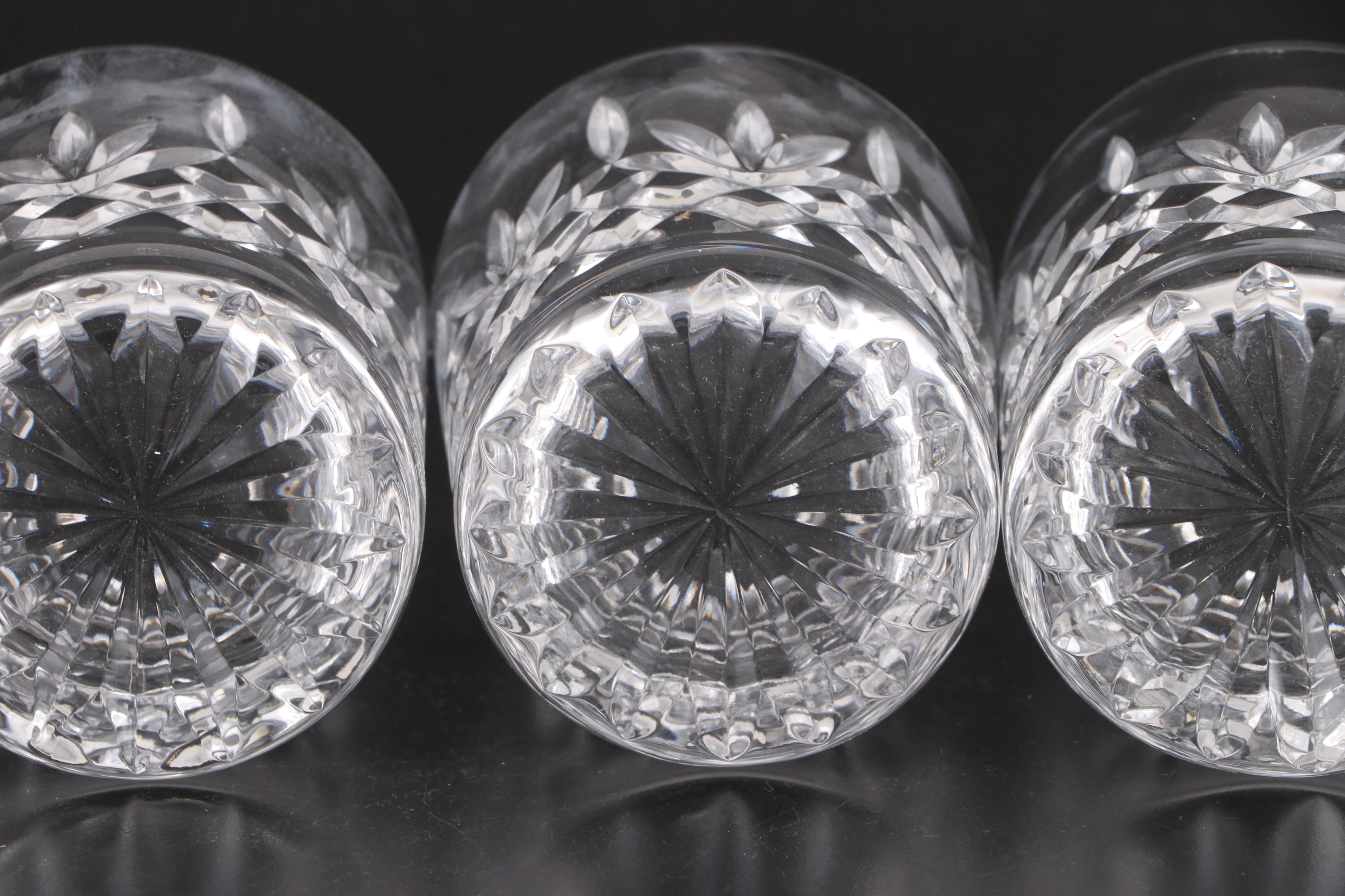 Waterford "Nocturne" Double Old Fashioned Glasses and Other Waterford Flutes