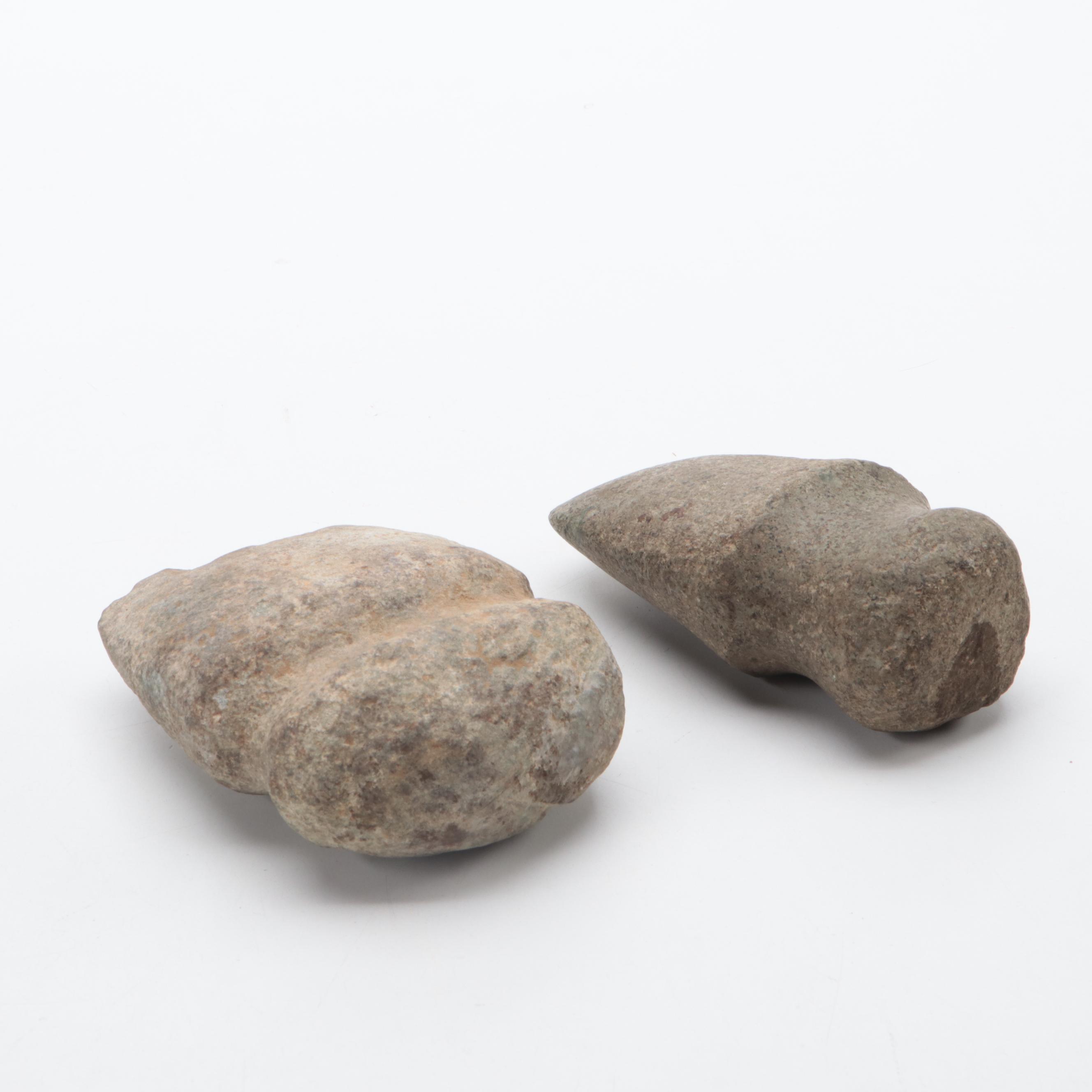 Native American Full Groove Stone Axe Heads