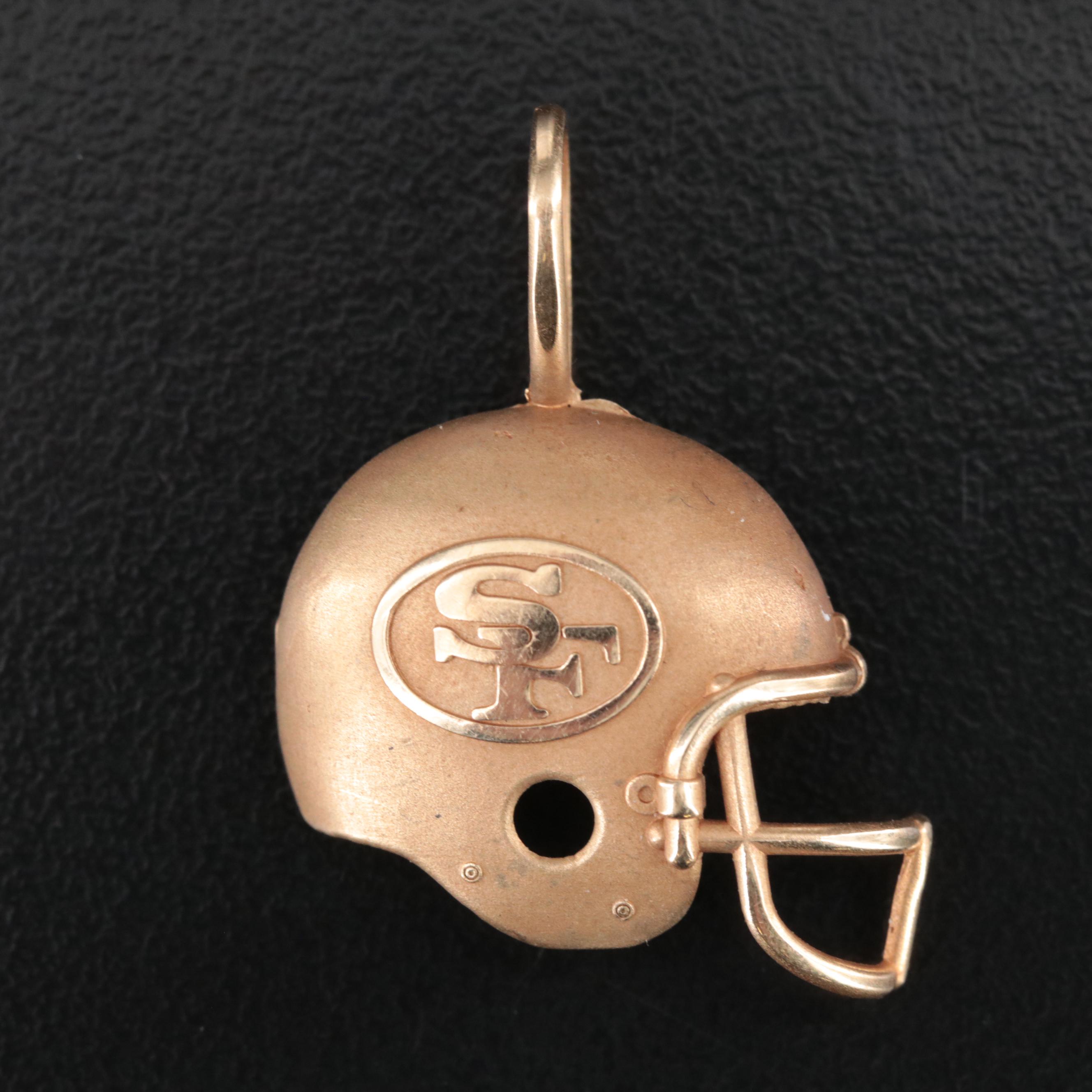 14K San Francisco 49ers Helmet Pendant