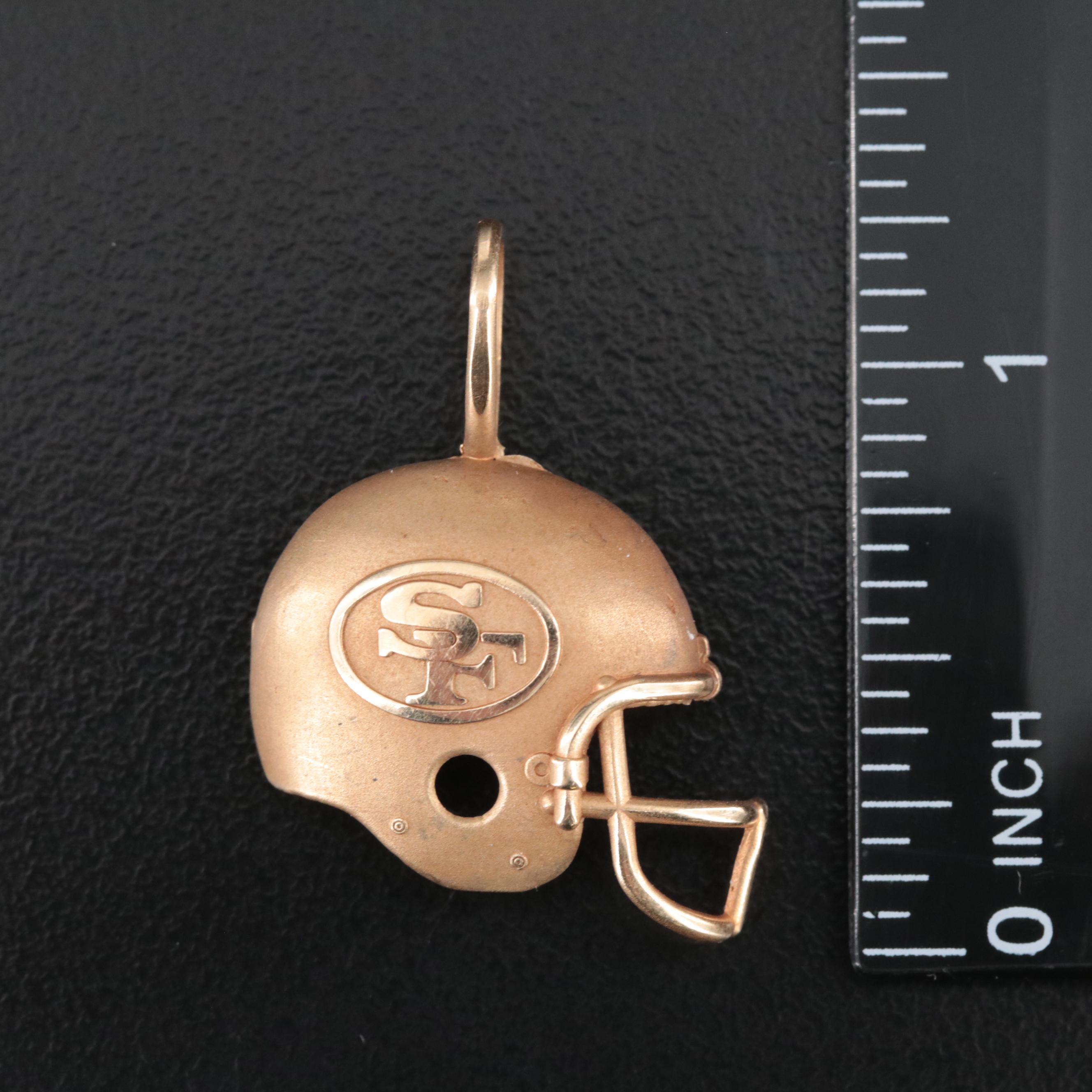 14K San Francisco 49ers Helmet Pendant