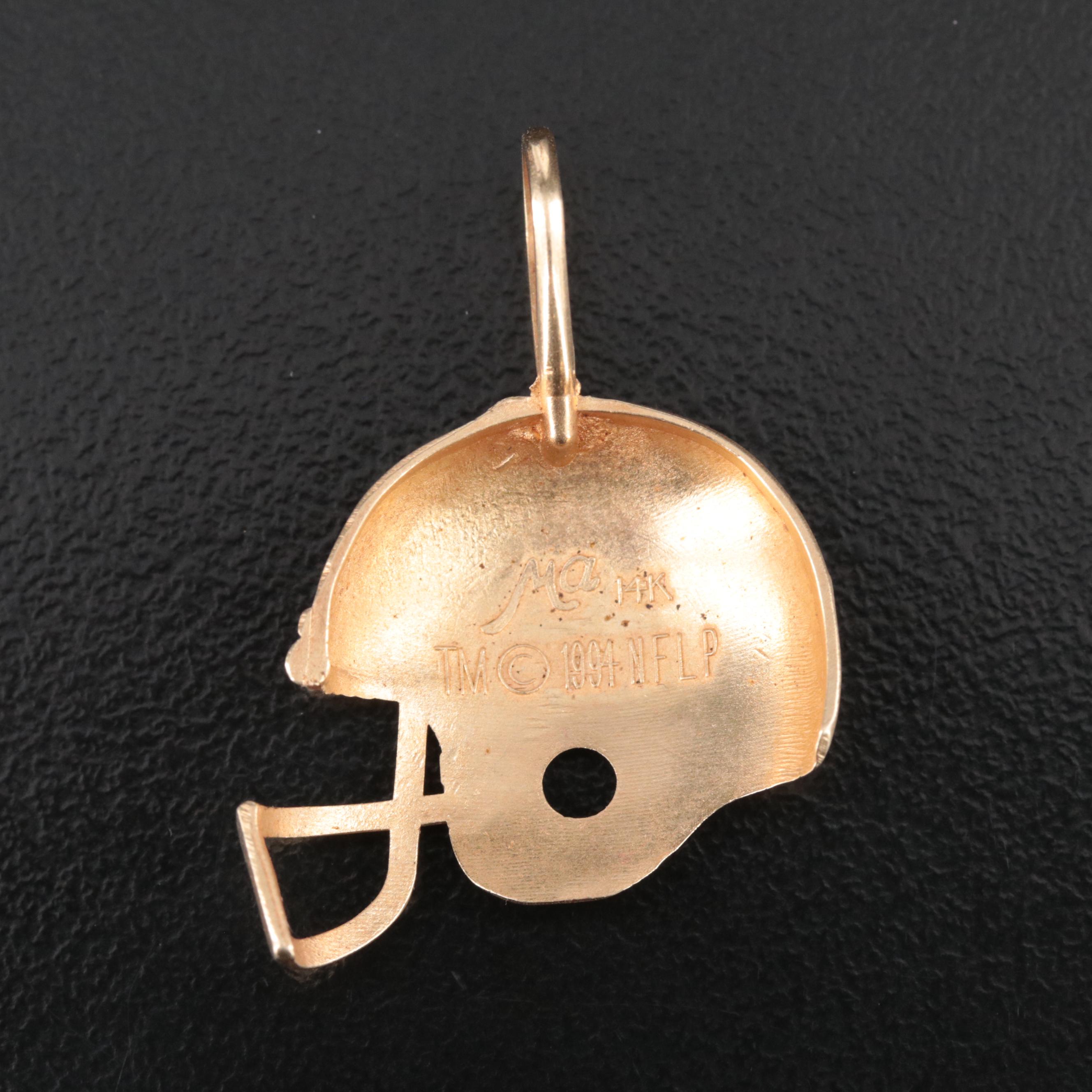 14K San Francisco 49ers Helmet Pendant