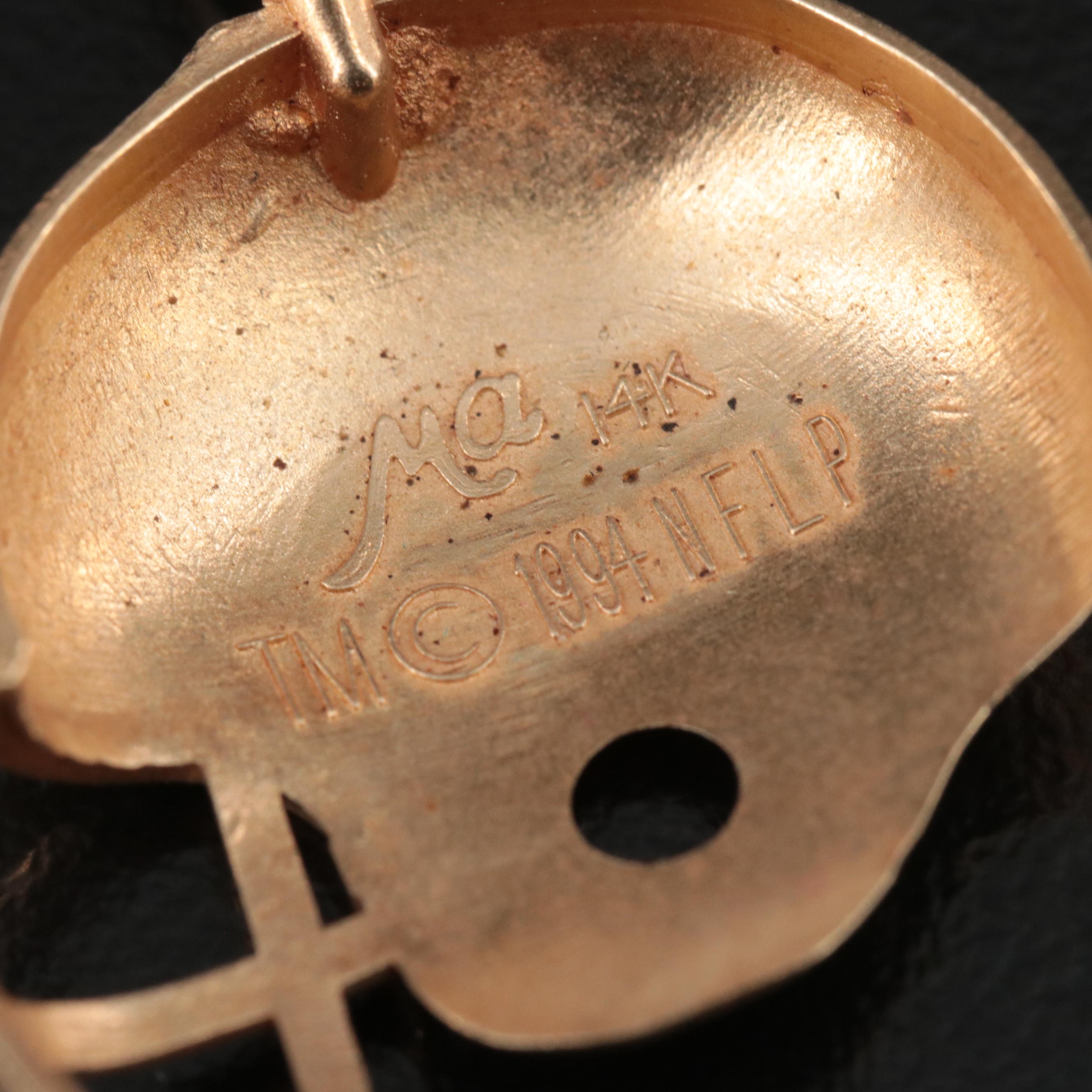 14K San Francisco 49ers Helmet Pendant