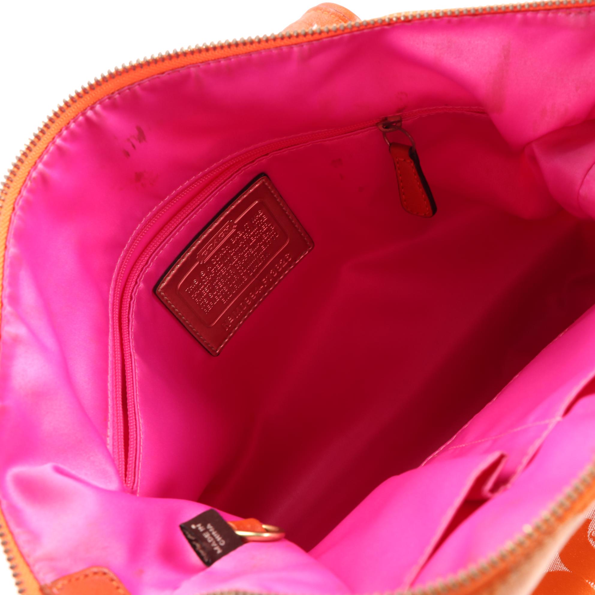 Coach Embellished Leather Flower Shoulder Bag and Poppy Op Art Tote