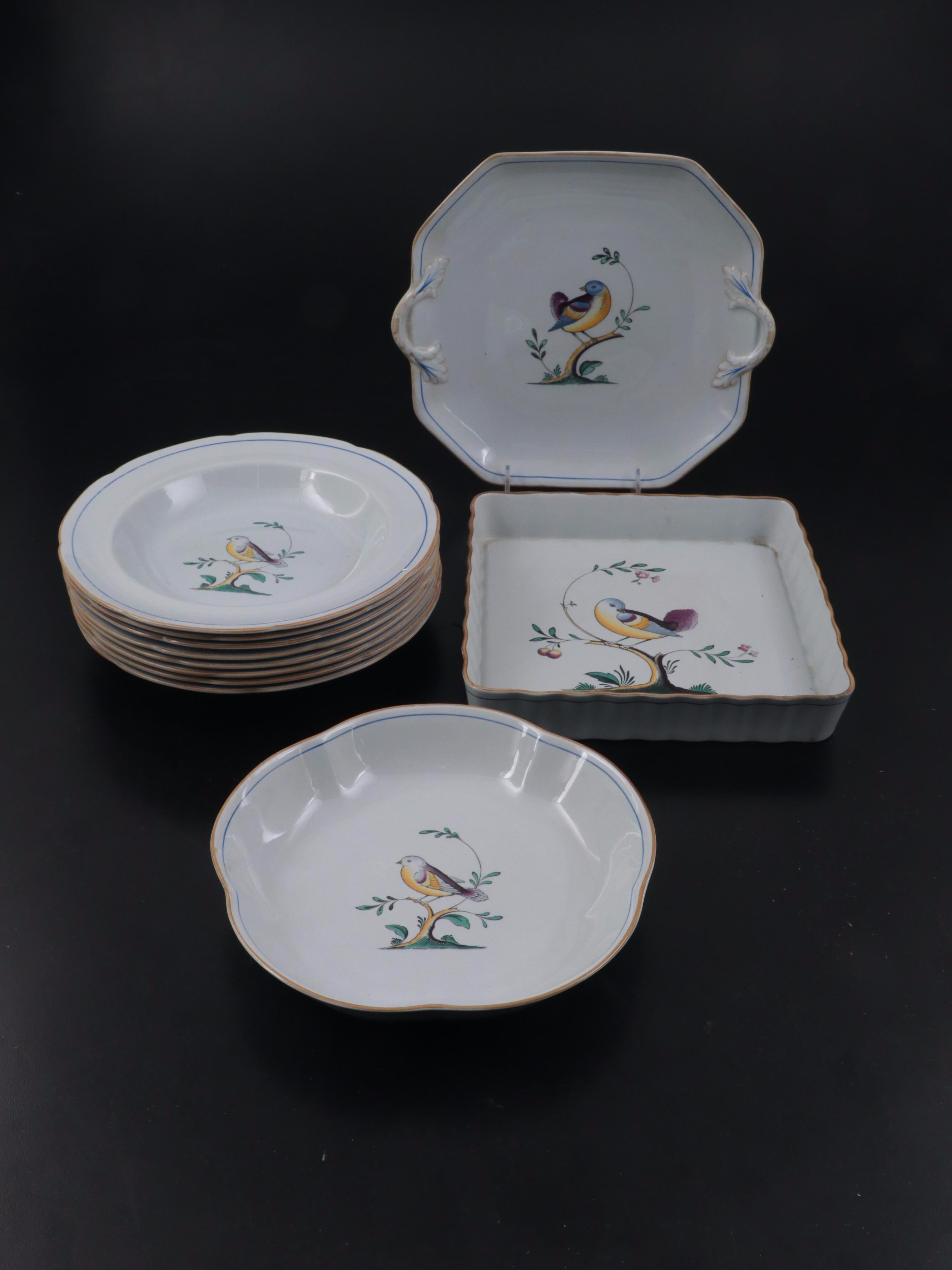 Spode "Queen's Bird" Oven to Table Dinnerware, Late 20th Century