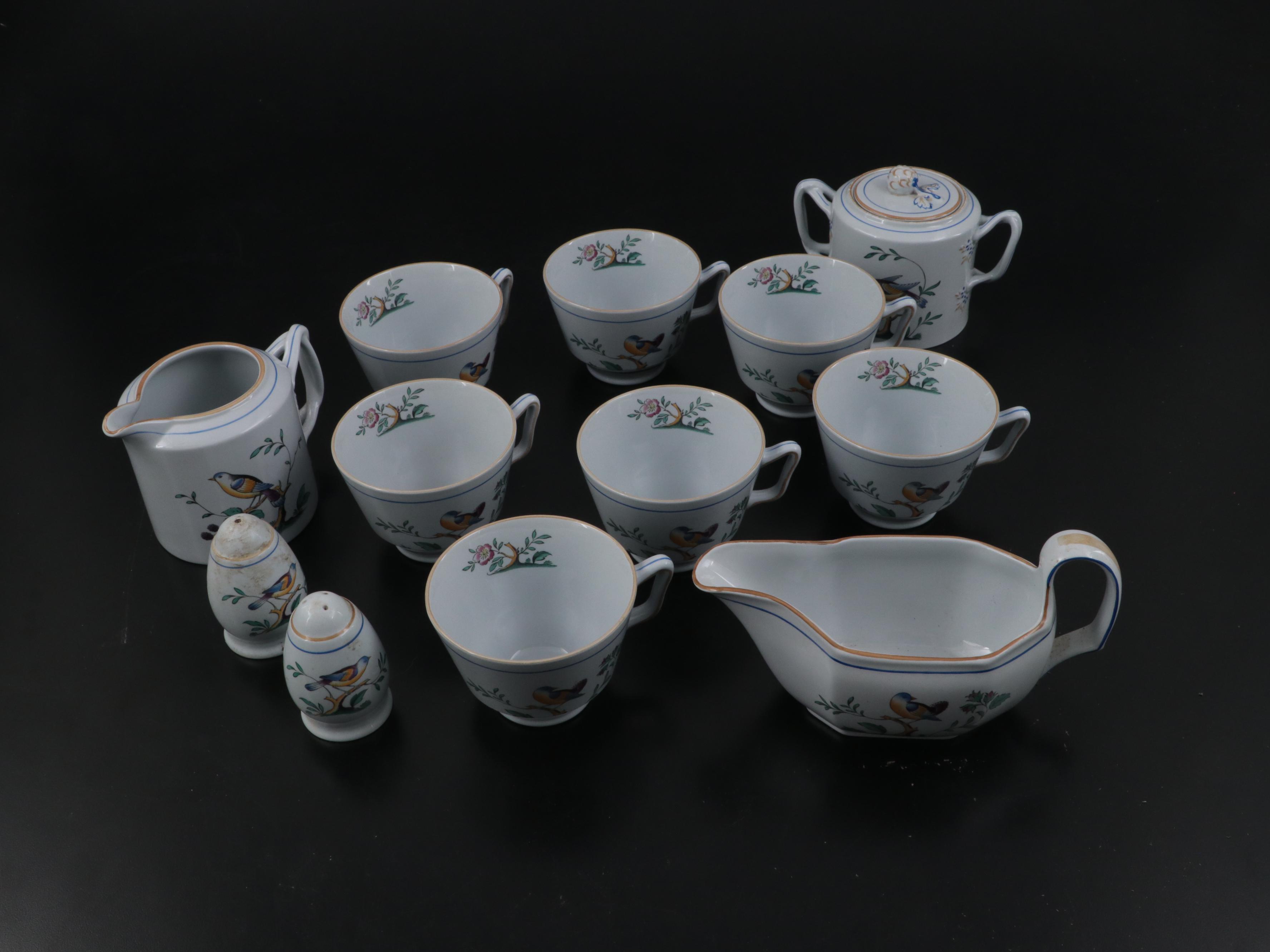 Spode "Queen's Bird" Oven to Table Dinnerware, Late 20th Century