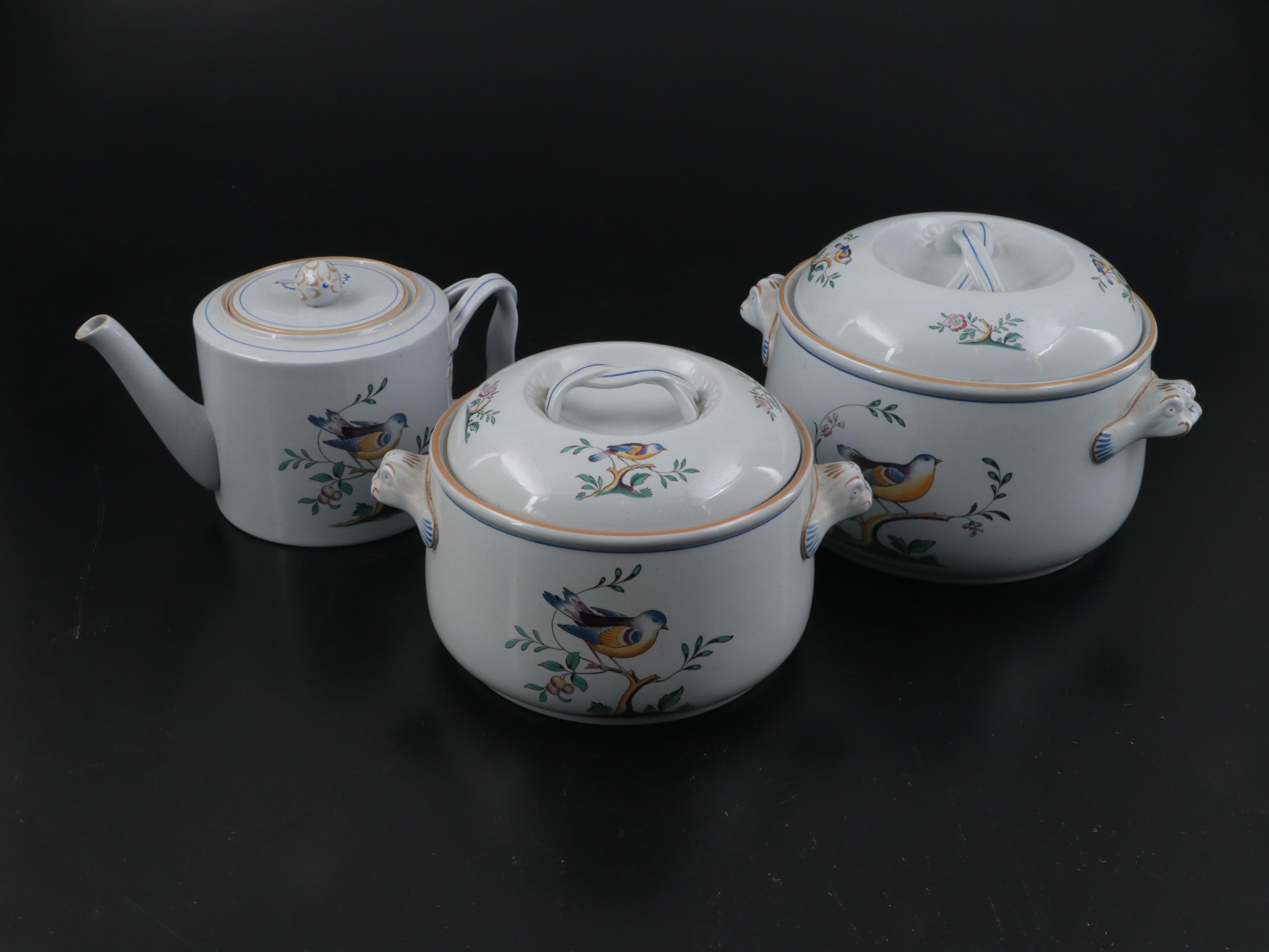 Spode "Queen's Bird" Oven to Table Dinnerware, Late 20th Century