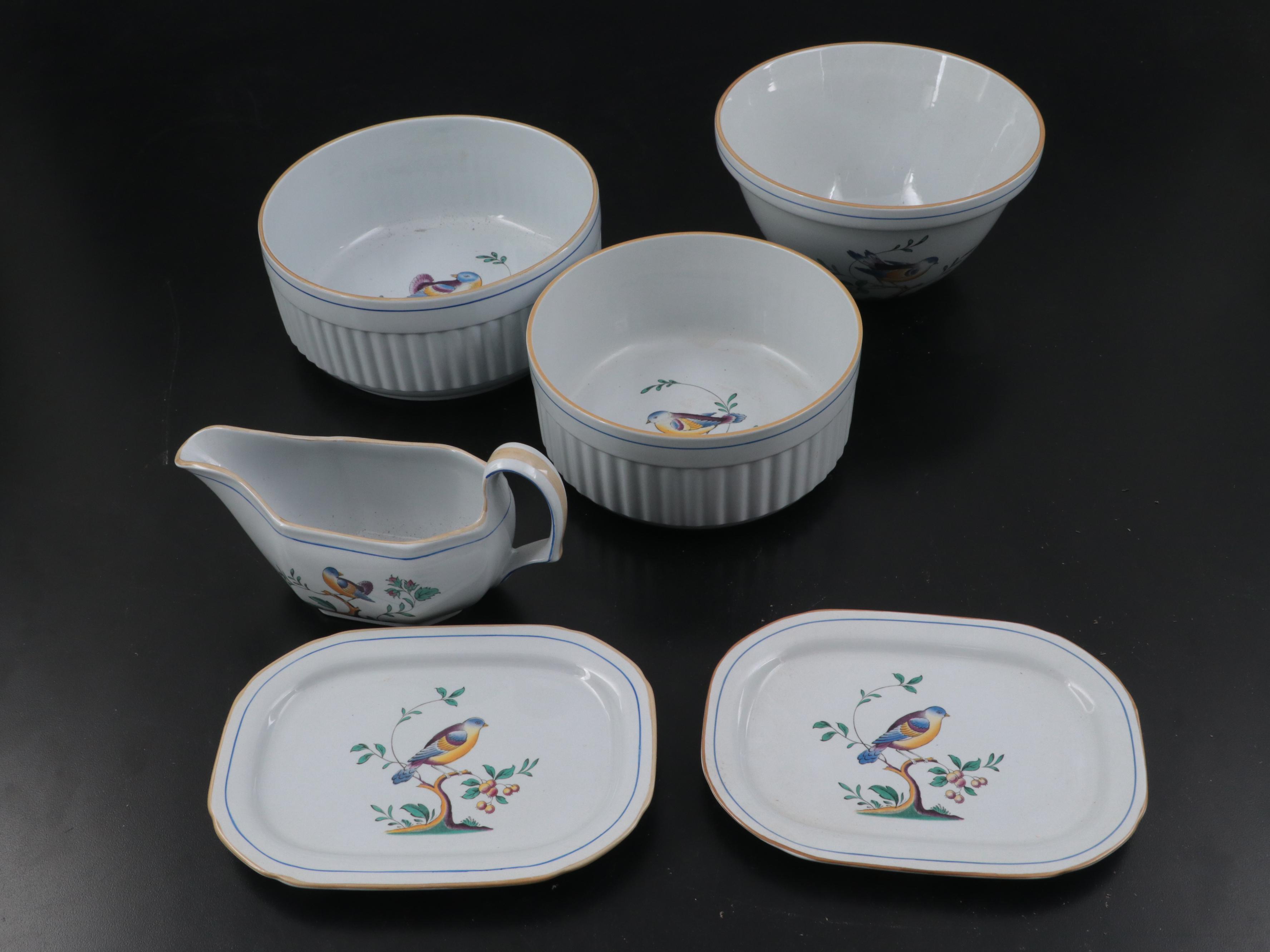 Spode "Queen's Bird" Oven to Table Dinnerware, Late 20th Century