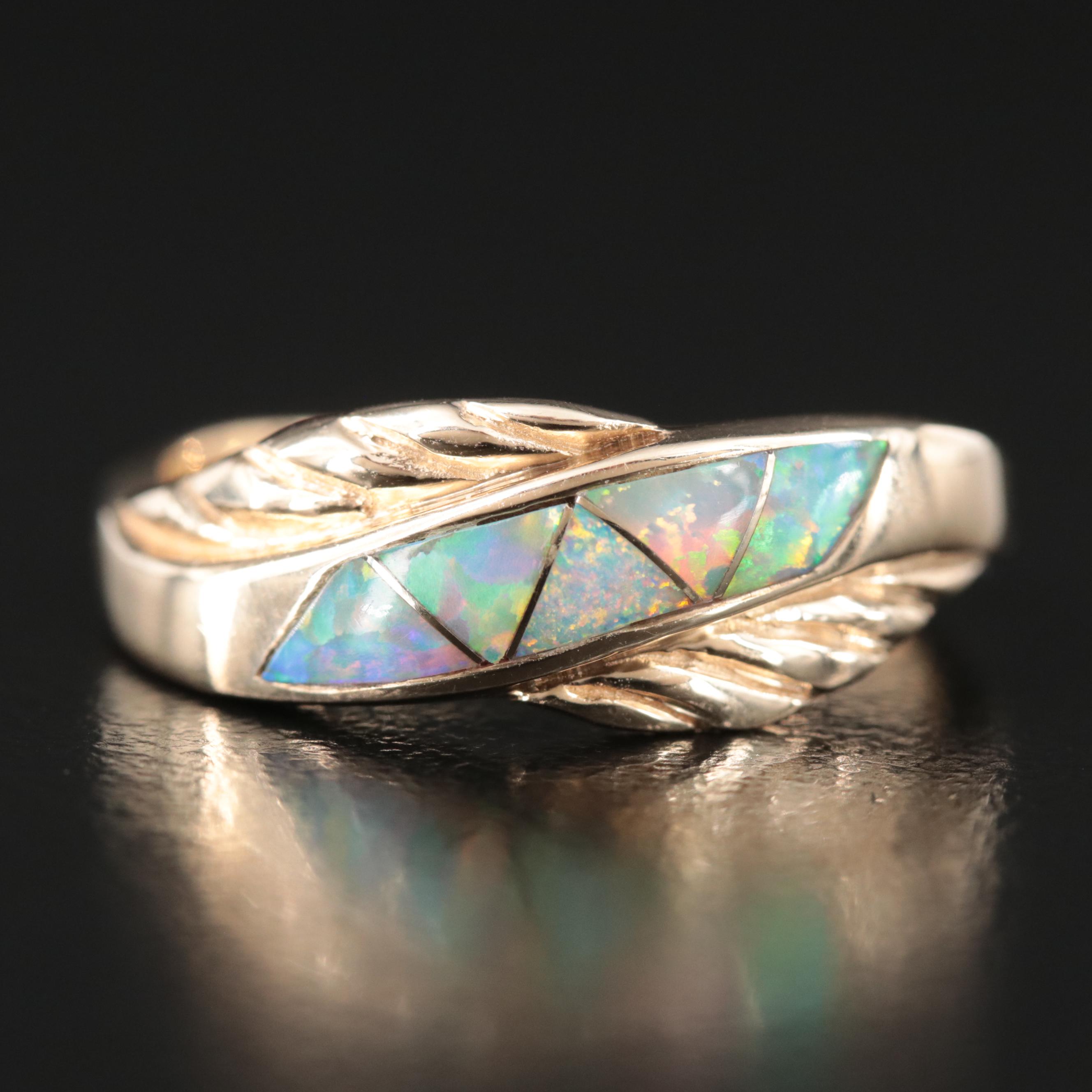 14K Opal Inlay Ring