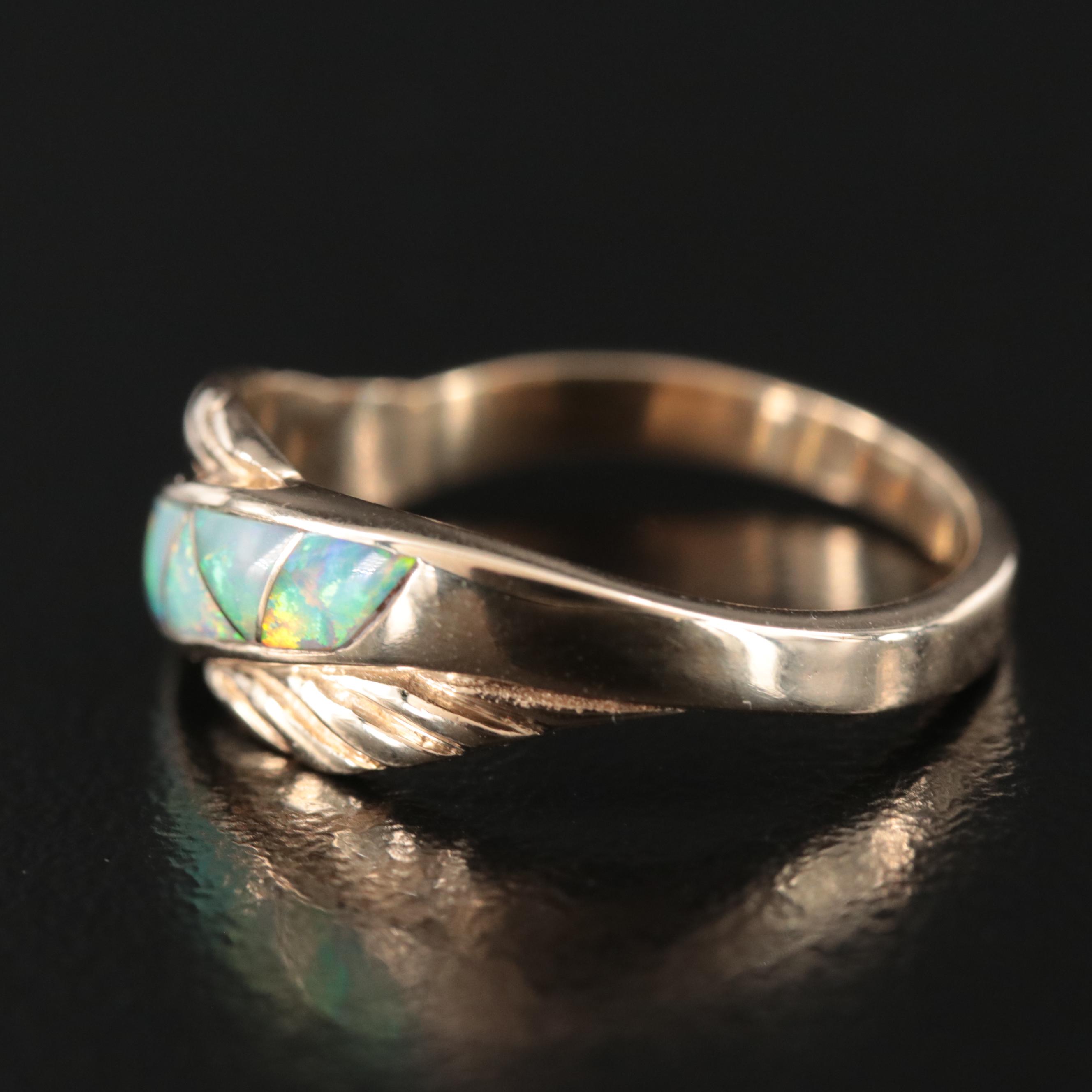 14K Opal Inlay Ring