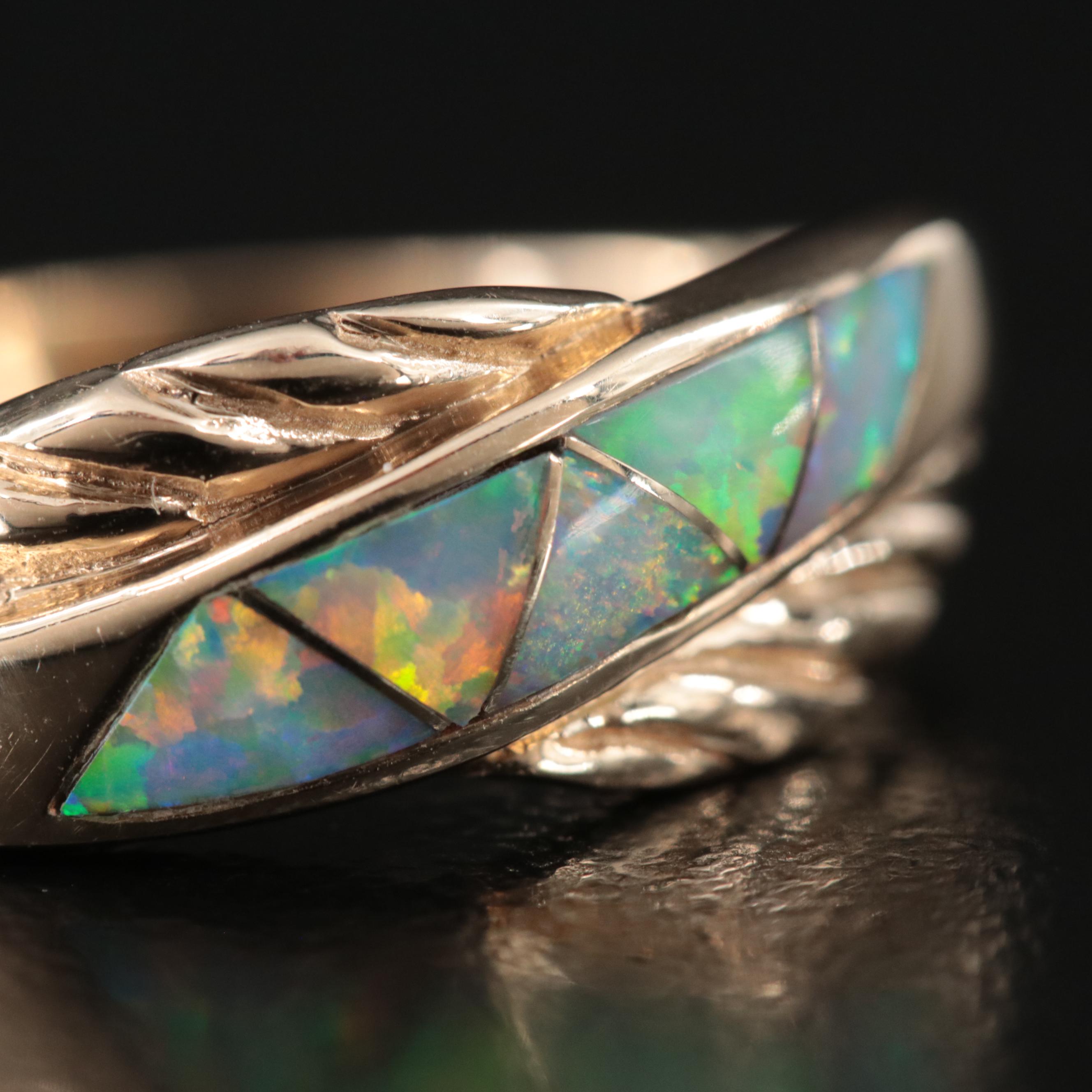 14K Opal Inlay Ring