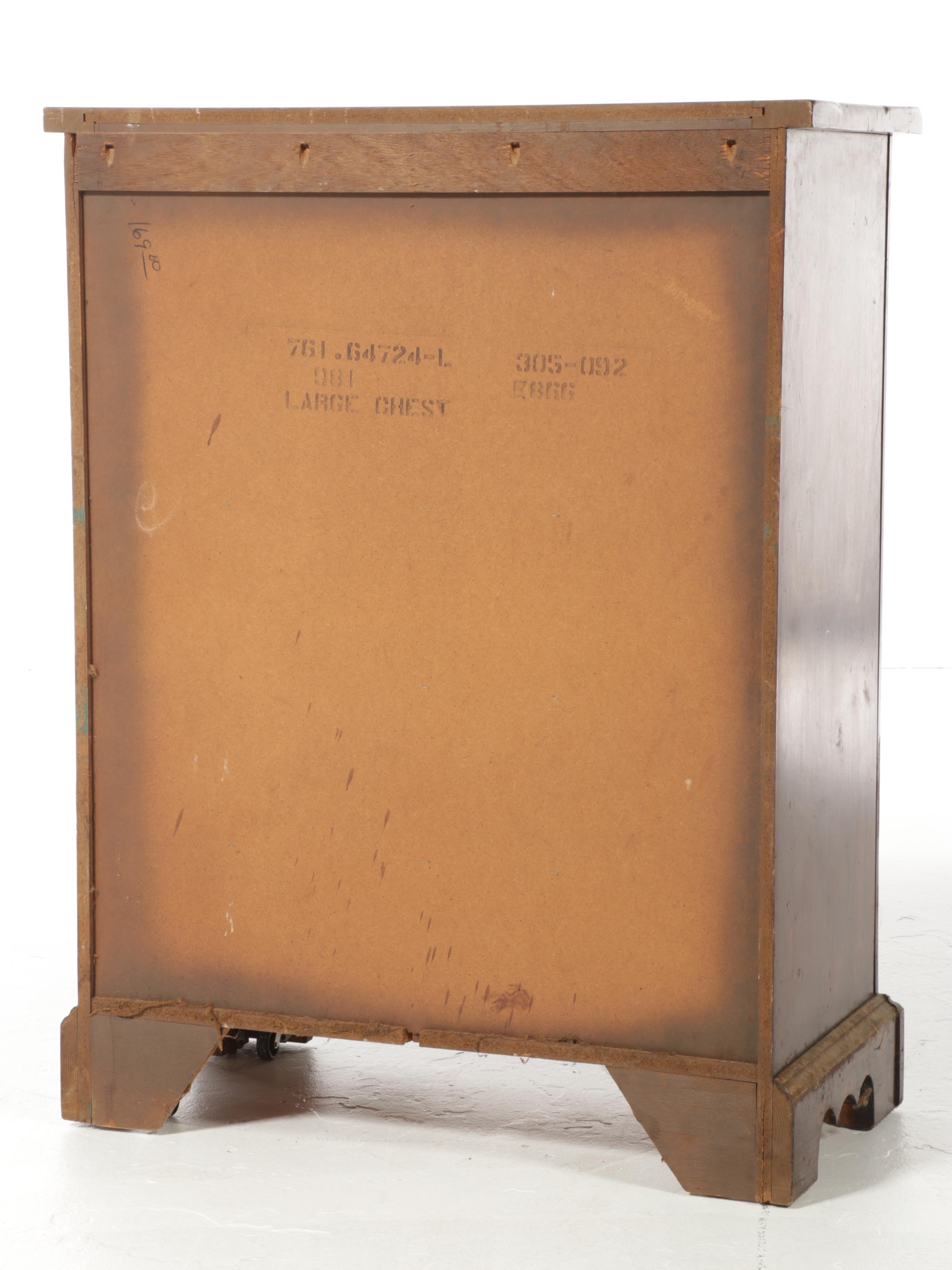 Sears "Open Hearth" Colonial Style Pine Five-Drawer Chest, Late 20th Century