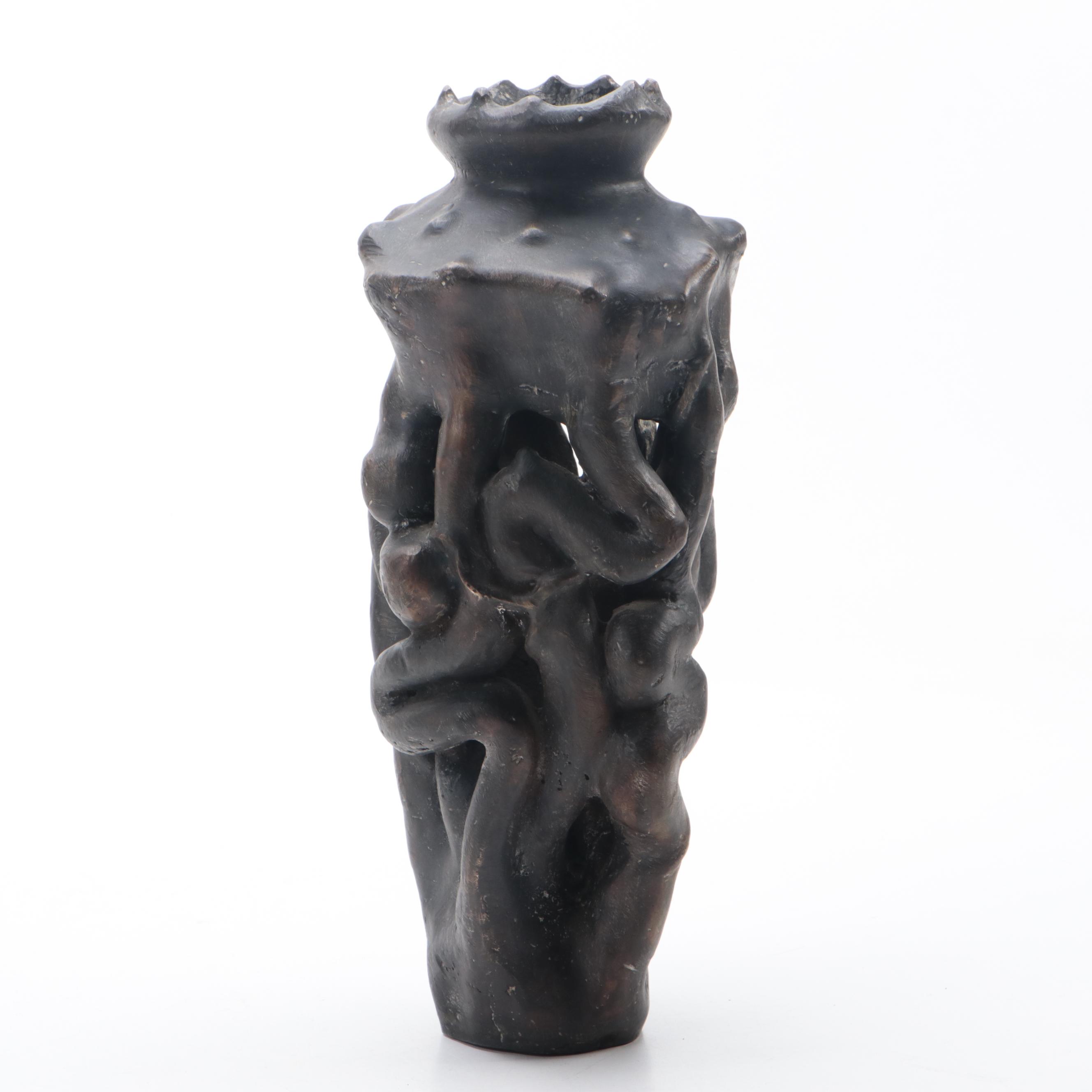 Abstract Bronze Vasiform Sculpture