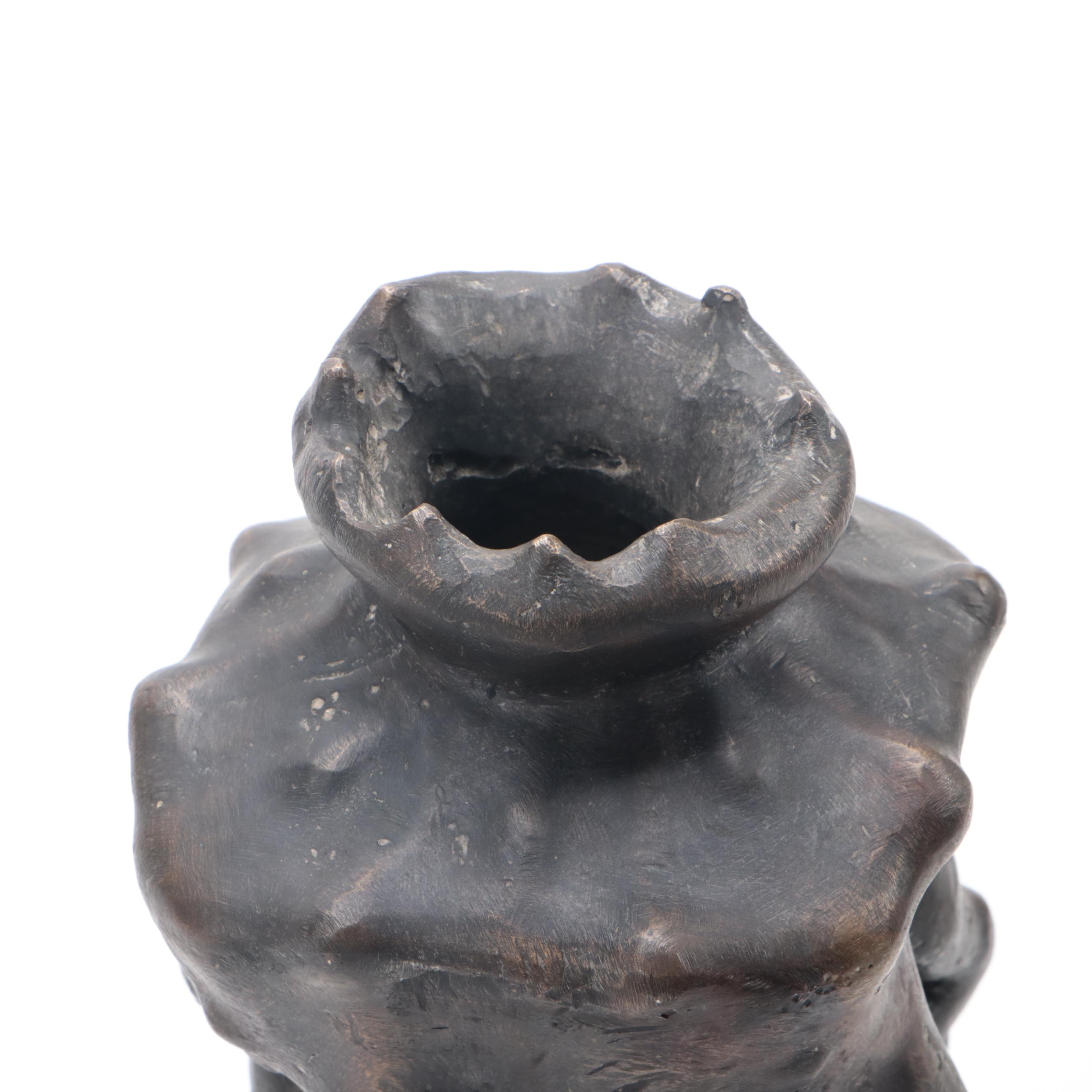 Abstract Bronze Vasiform Sculpture