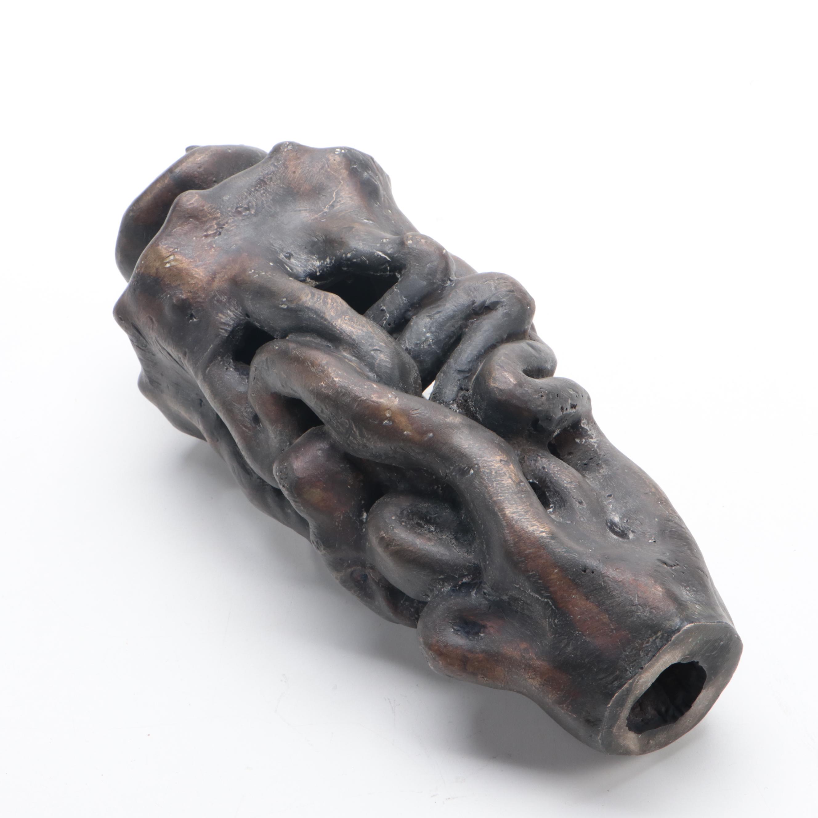 Abstract Bronze Vasiform Sculpture