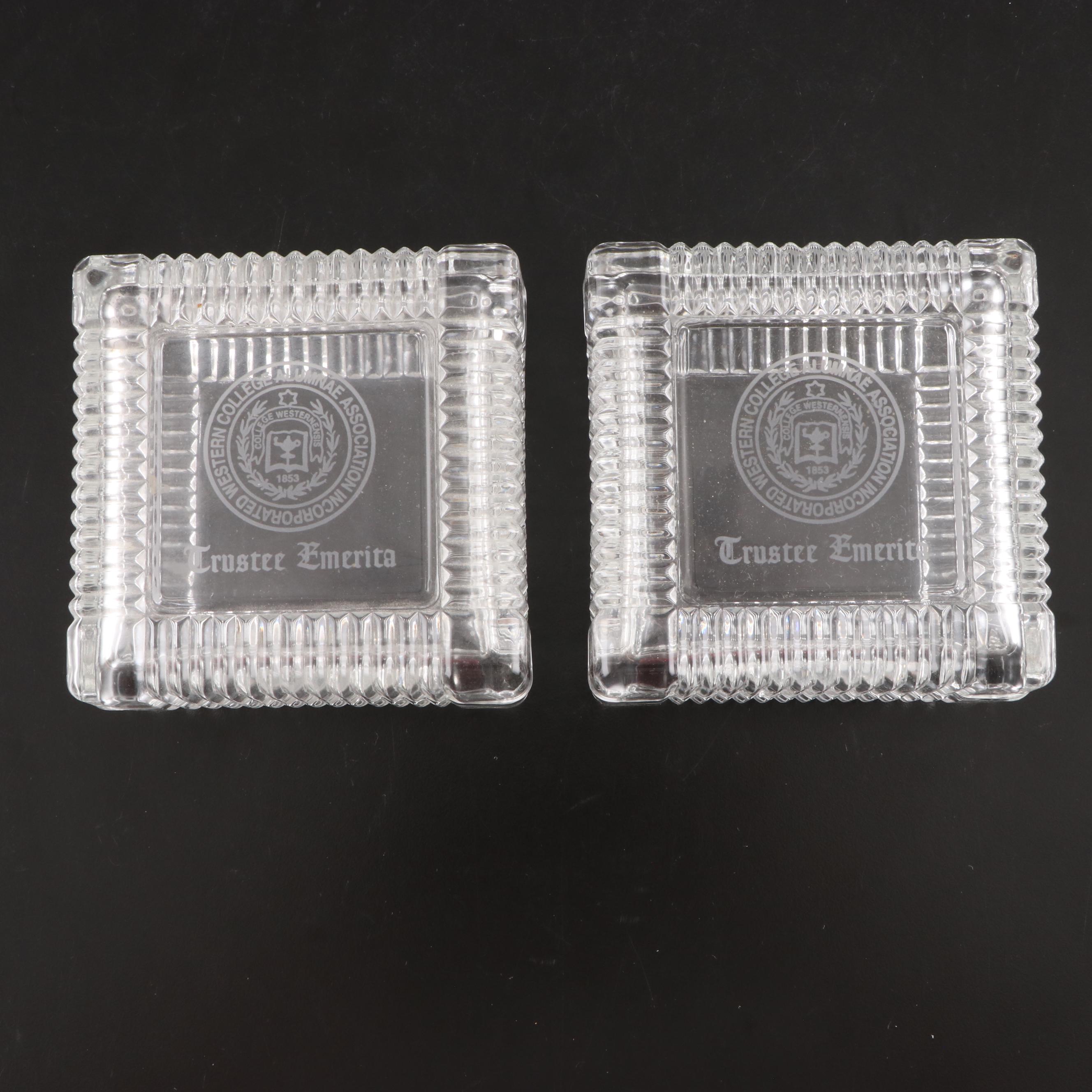 Western College Framed Seal Tile with Other Western College Memorabilia