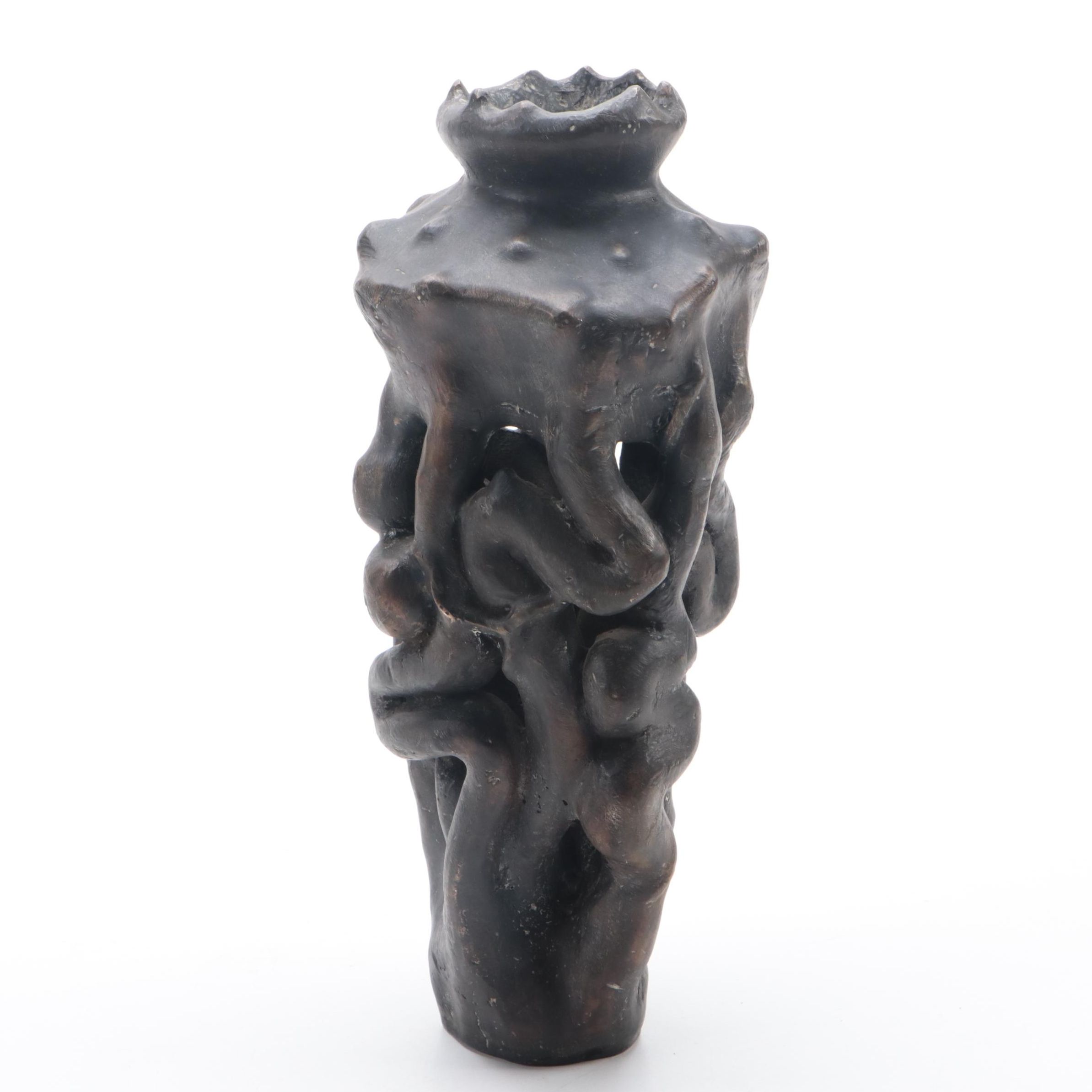 Abstract Bronze Vasiform Sculpture