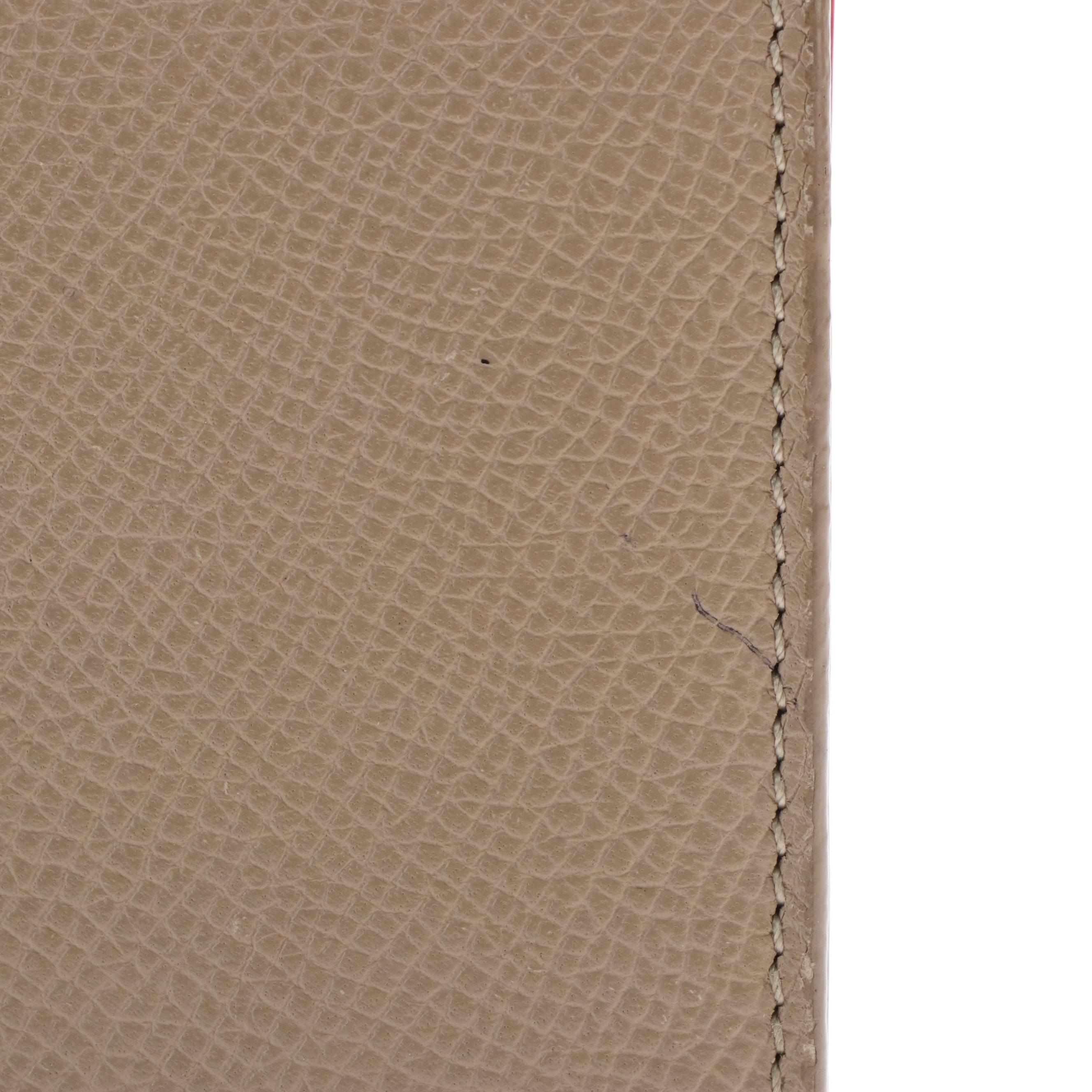 Céline Strap Wallet in Bicolor Grain Leather