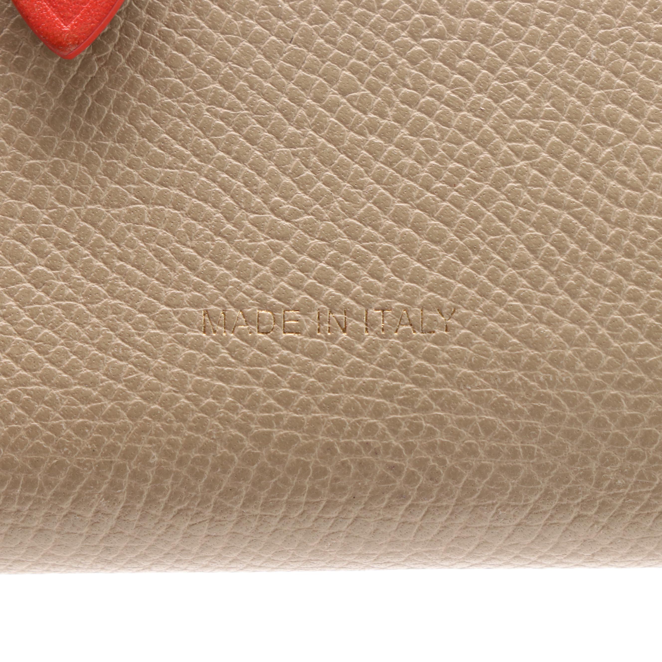 Céline Strap Wallet in Bicolor Grain Leather