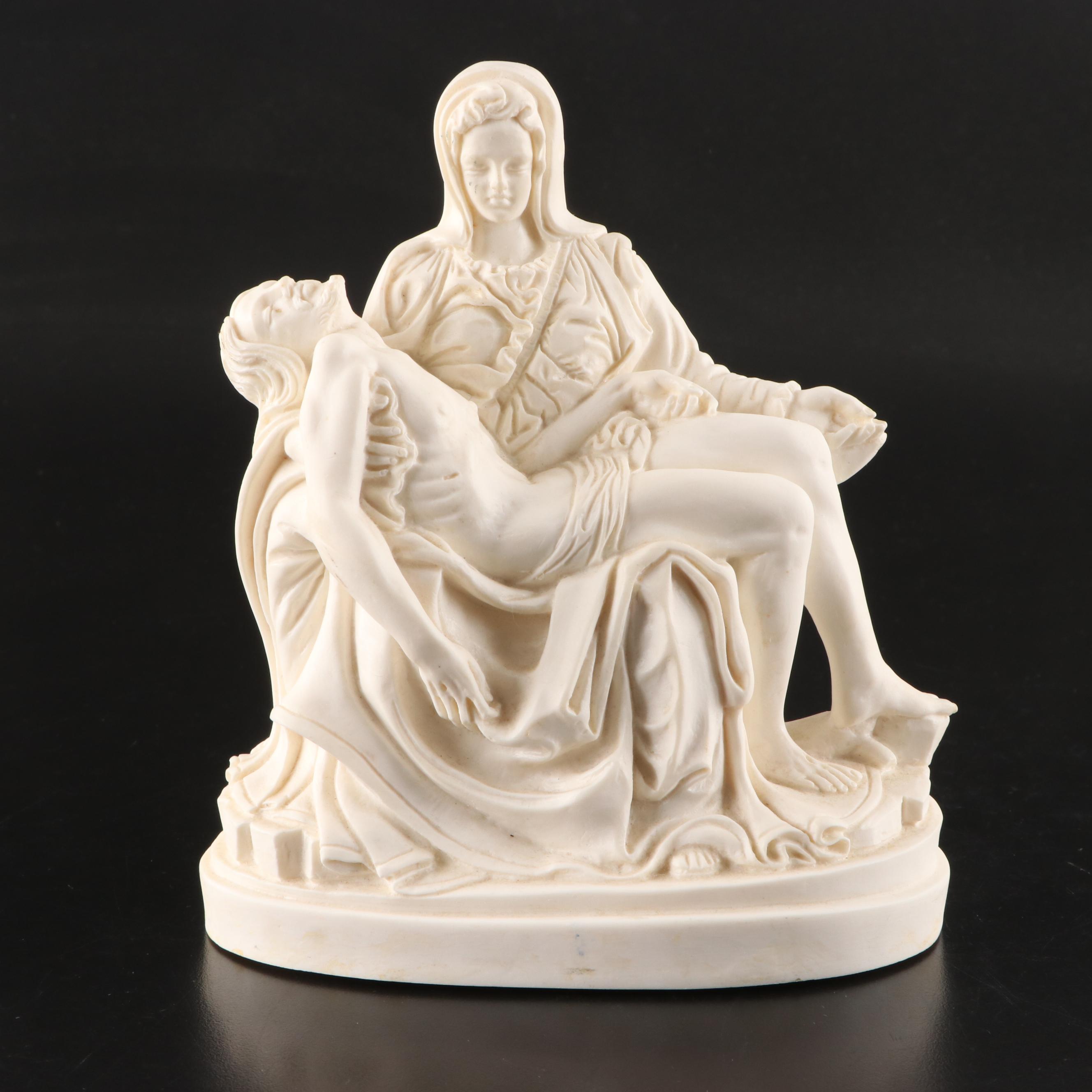 St. Joseph Bisque Statue with Resin Pieta