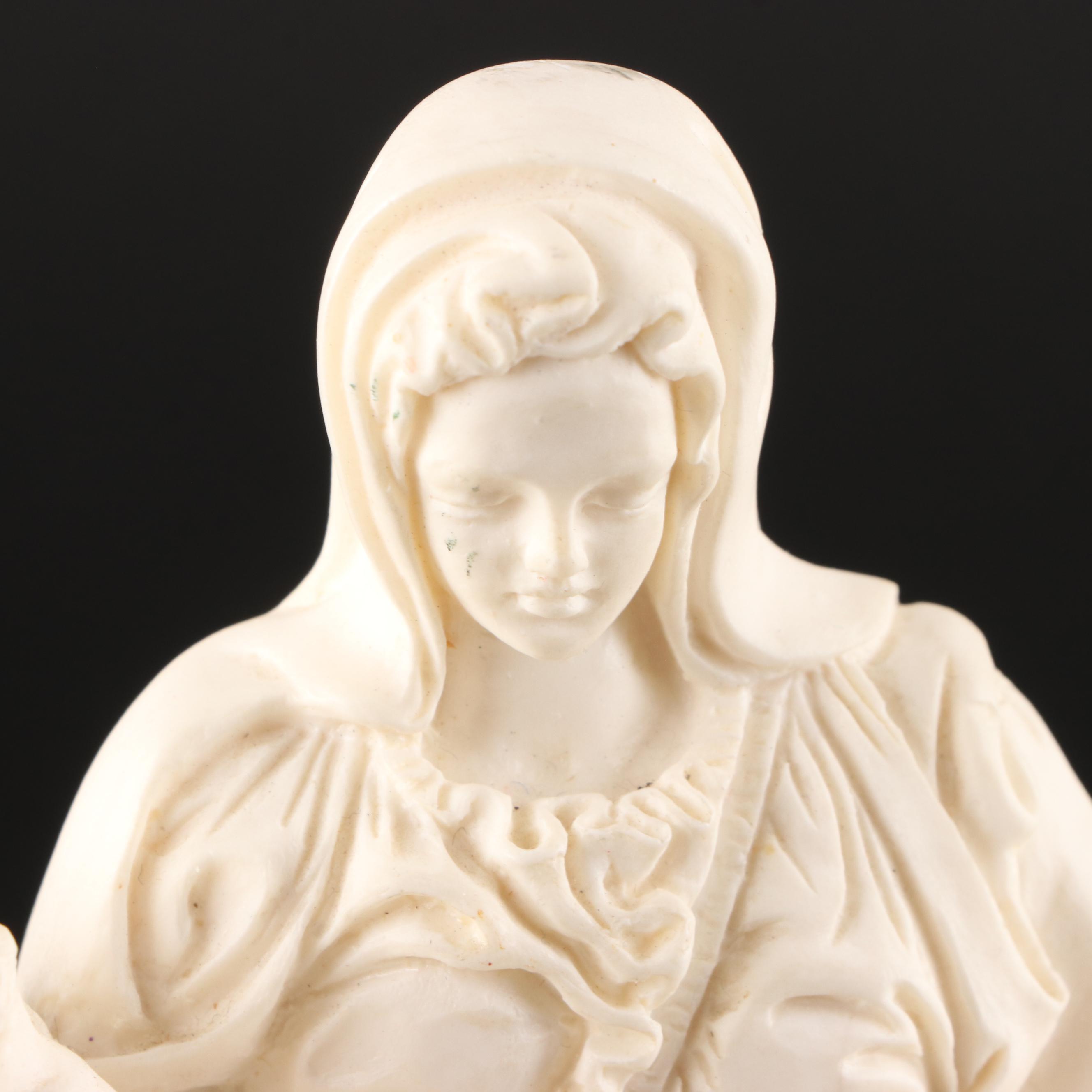 St. Joseph Bisque Statue with Resin Pieta