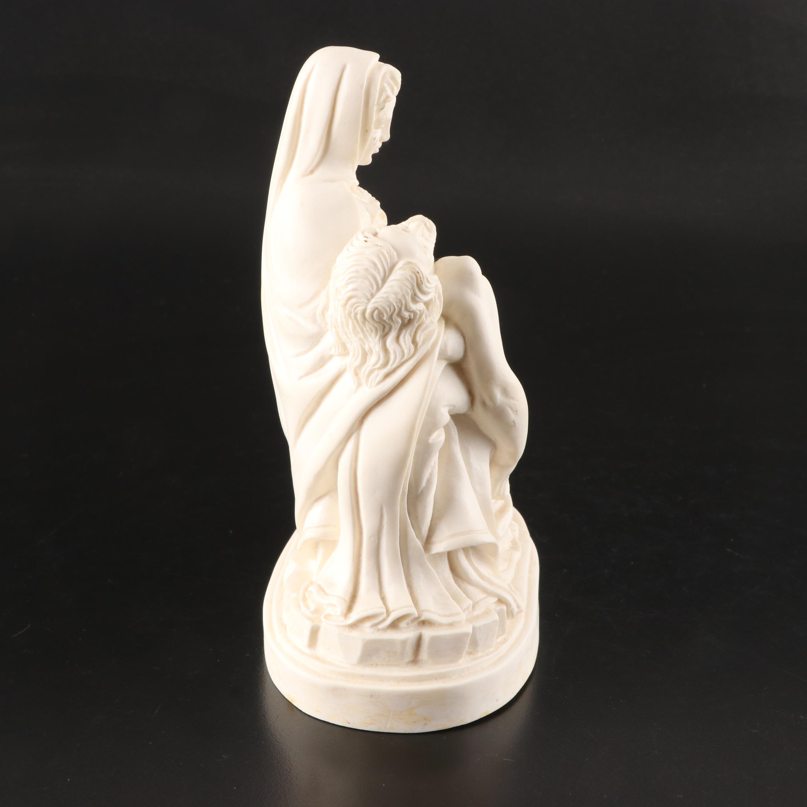 St. Joseph Bisque Statue with Resin Pieta