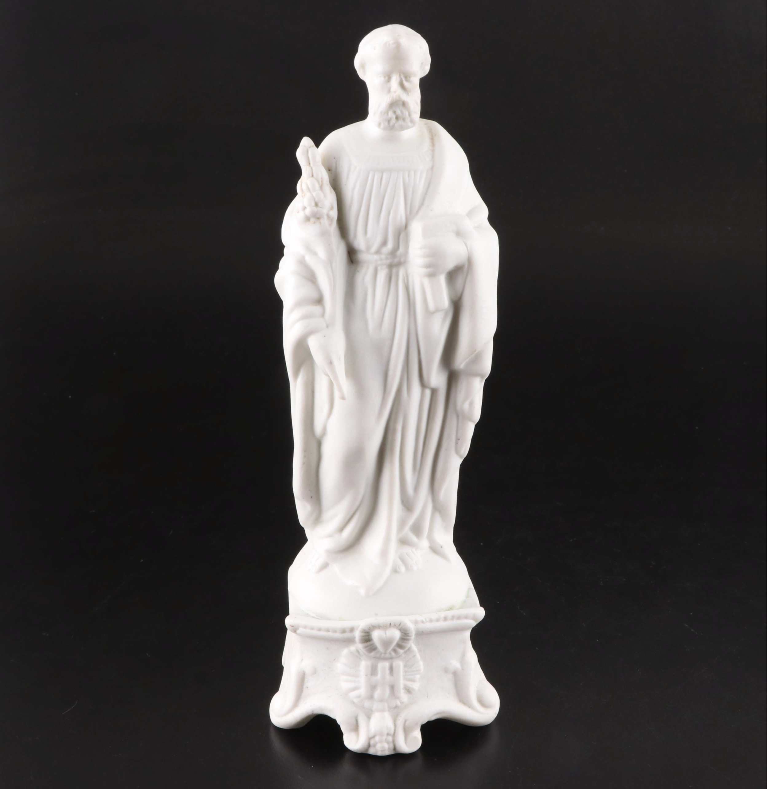 St. Joseph Bisque Statue with Resin Pieta