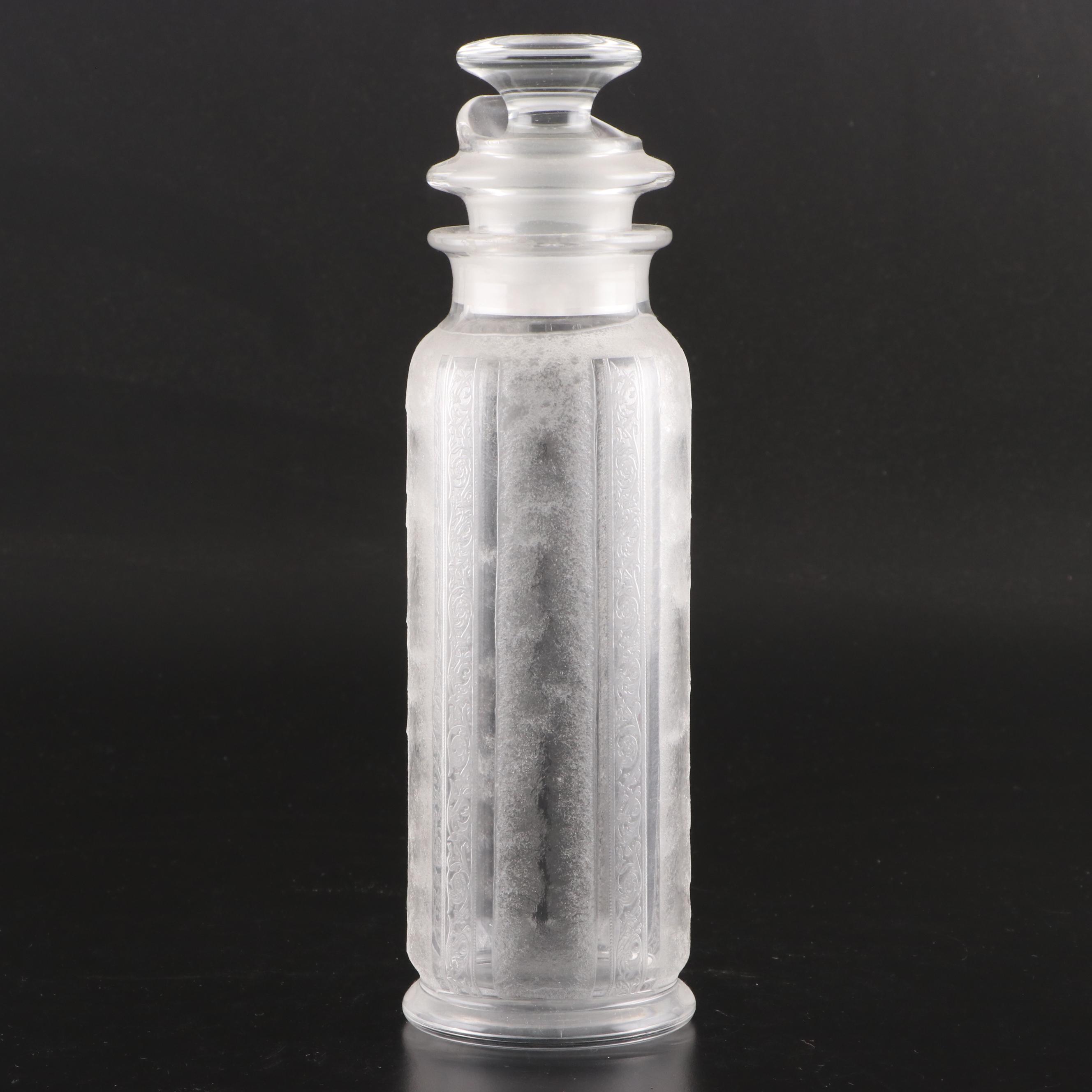 Heisey Carl Cobel Three Piece Rooster Decanter Shaker with Other Glass Jar