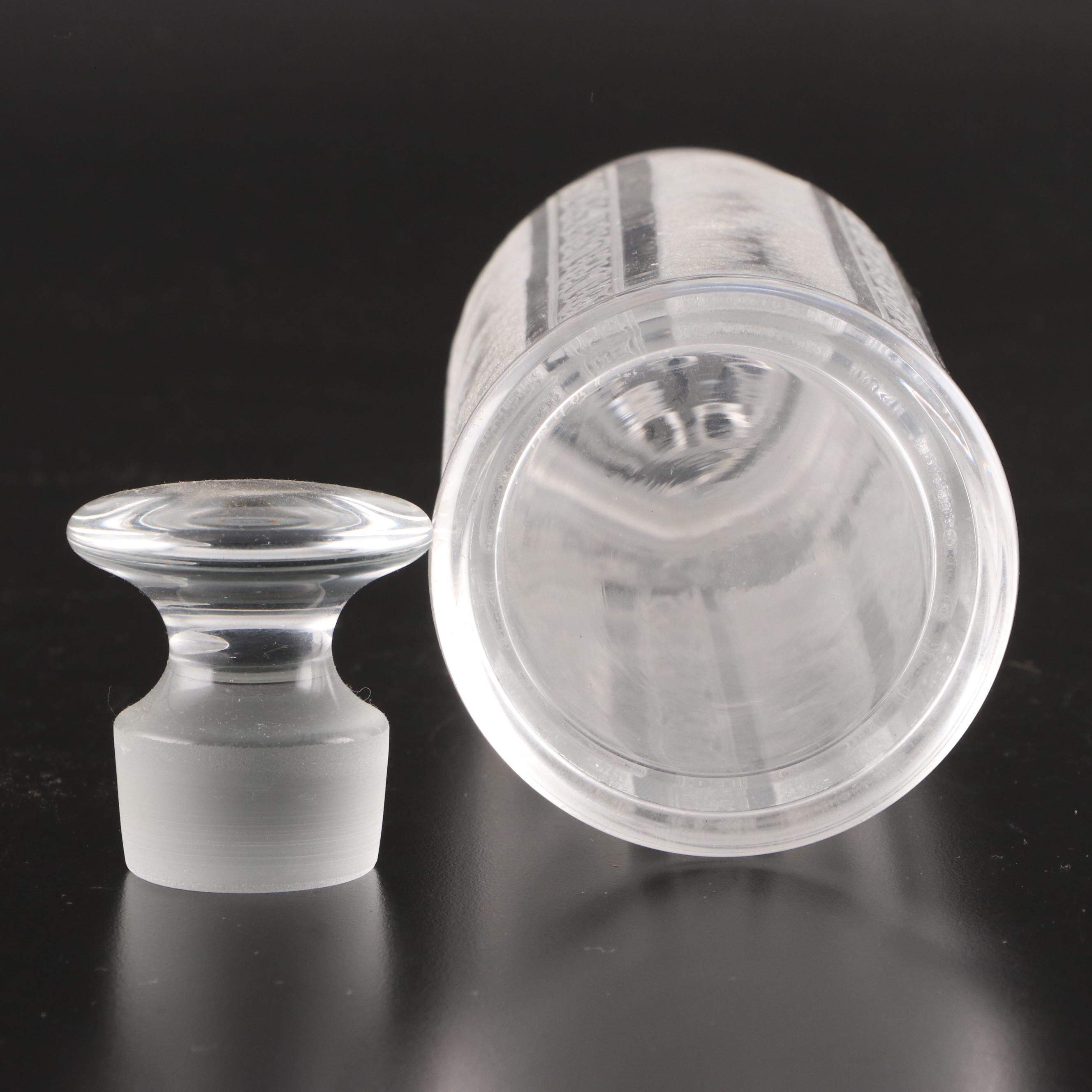 Heisey Carl Cobel Three Piece Rooster Decanter Shaker with Other Glass Jar