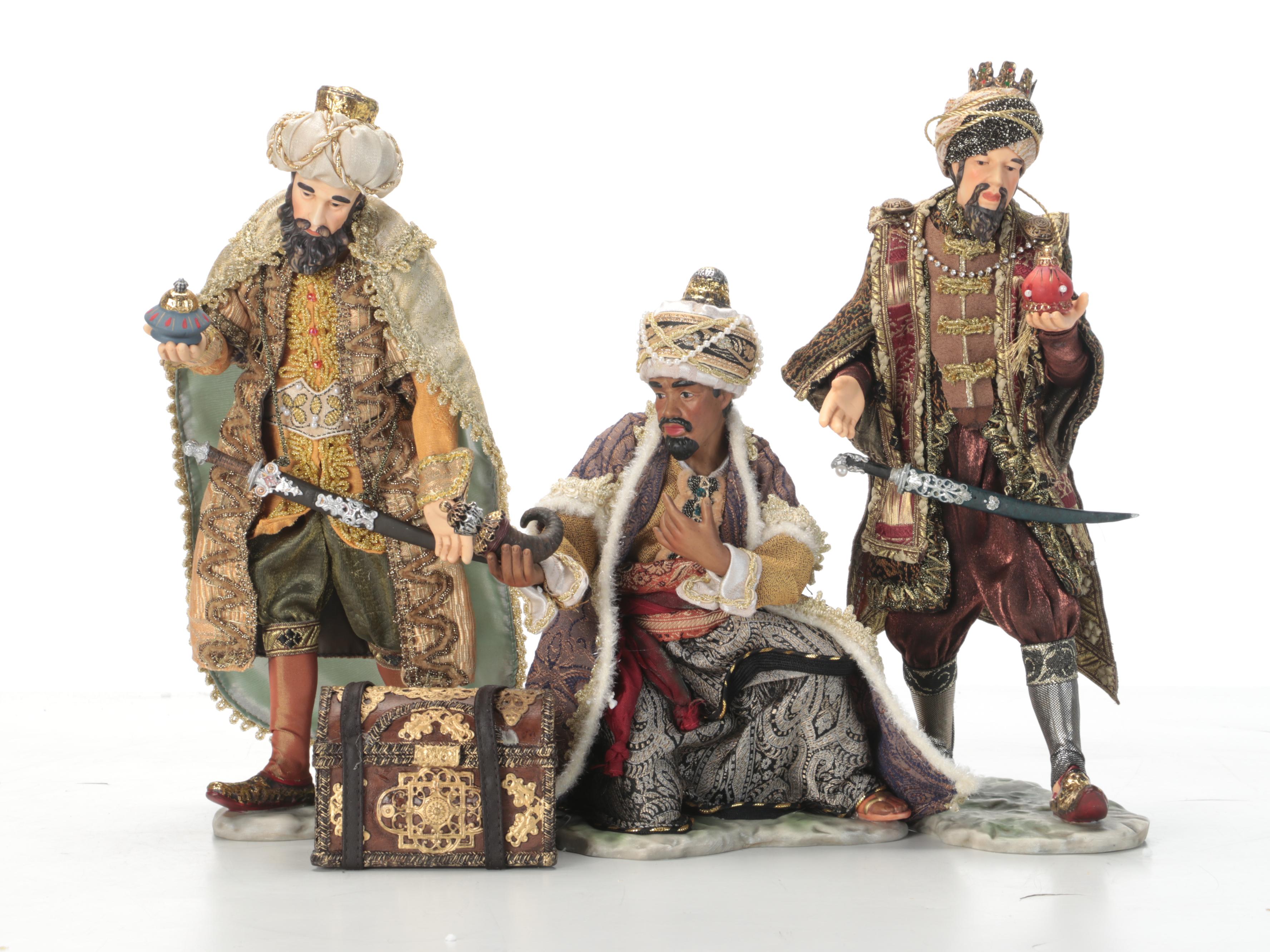 Artful Living Hand Painted Porcelain Nativity Set