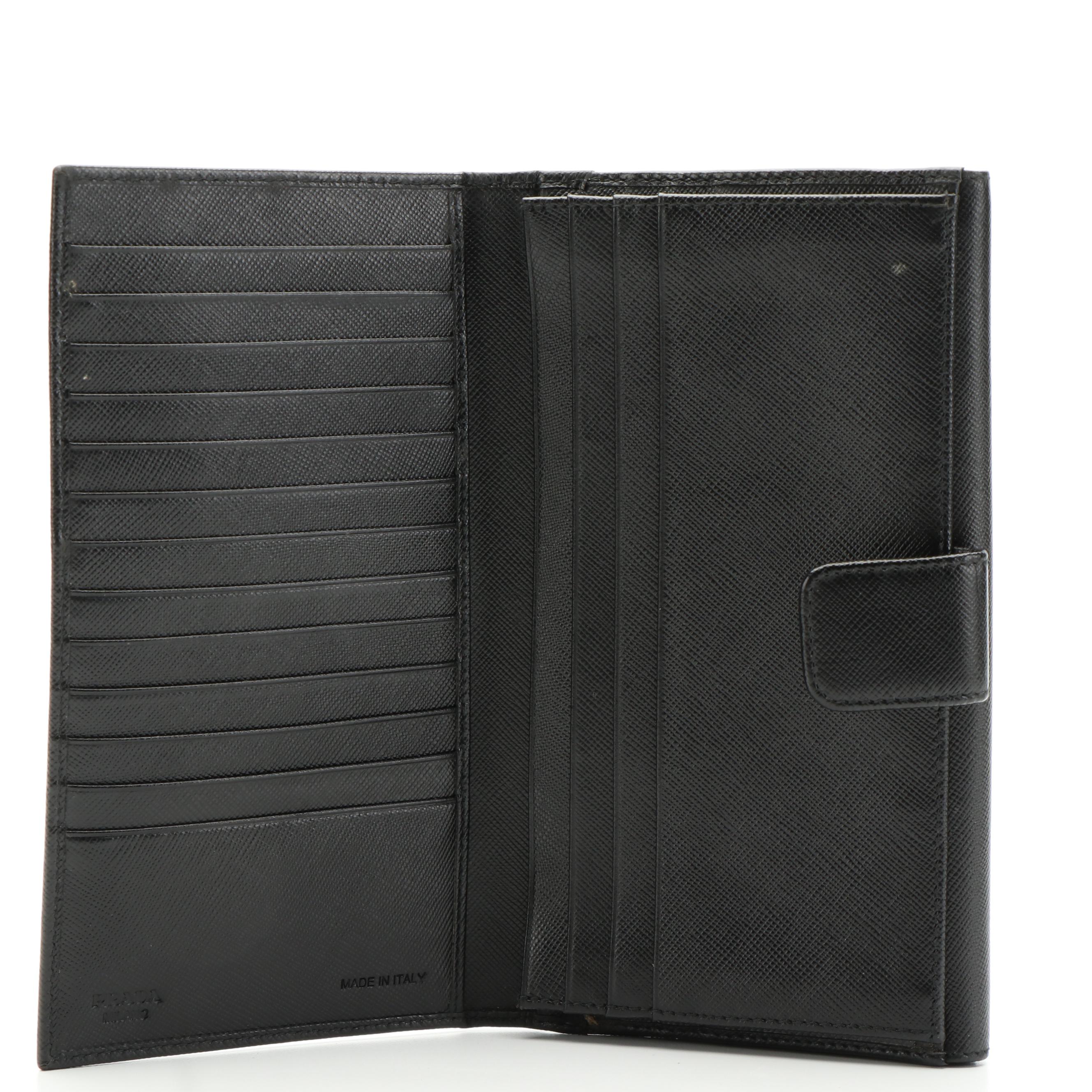 Prada Saffiano Lux Leather Continental Wallet with Box