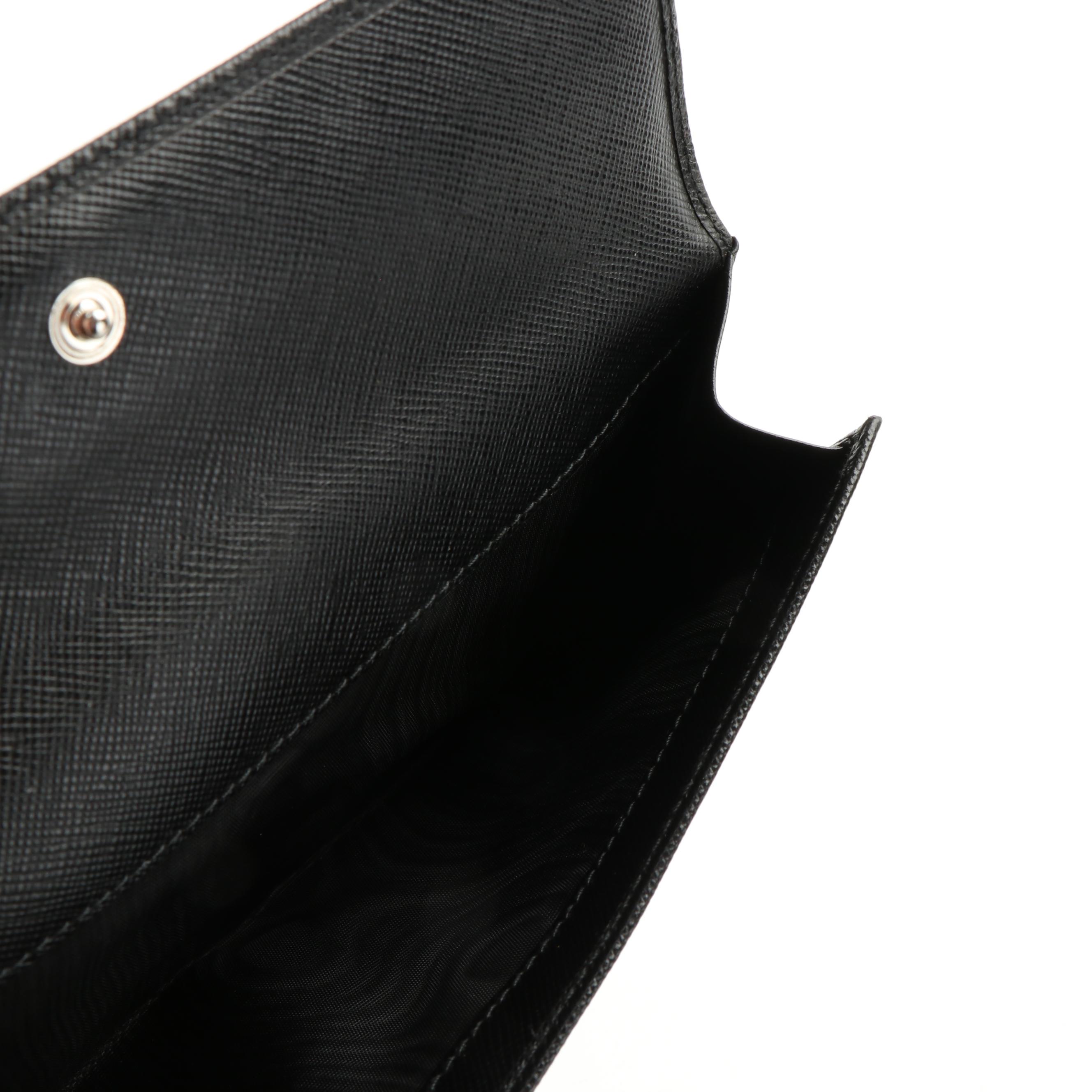 Prada Saffiano Lux Leather Continental Wallet with Box