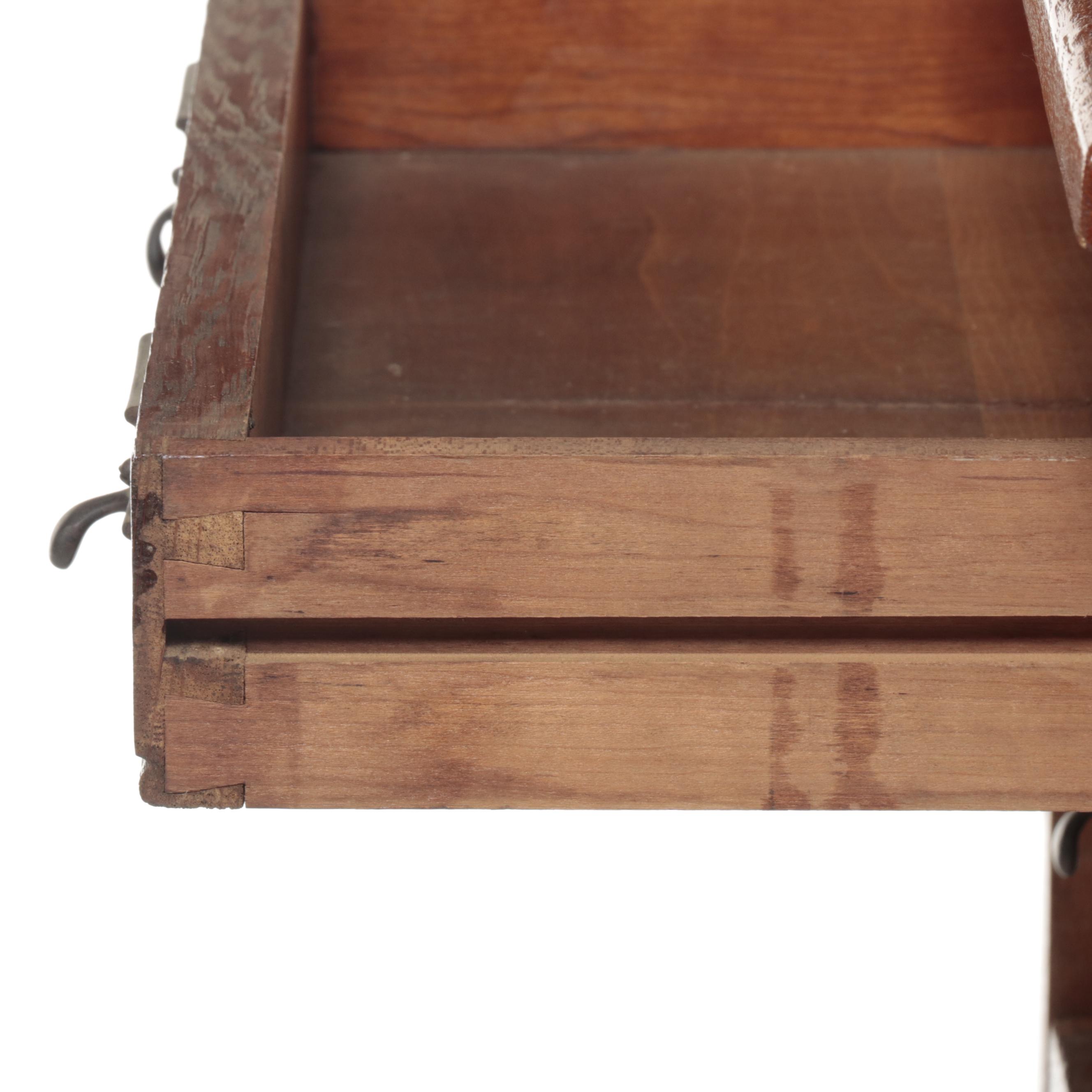 Oak Flat File Cabinet, Early 20th Century-