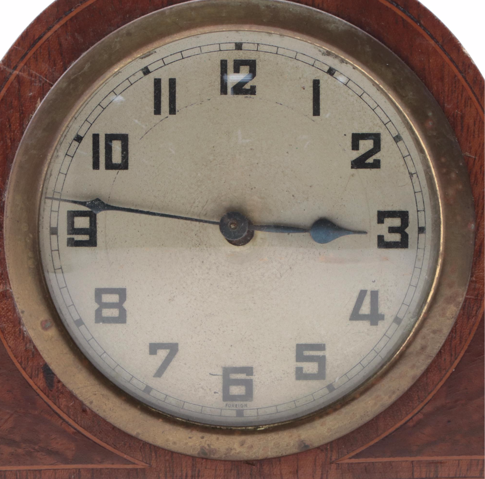 Footed Tambour Mantel Clock, 20th Century