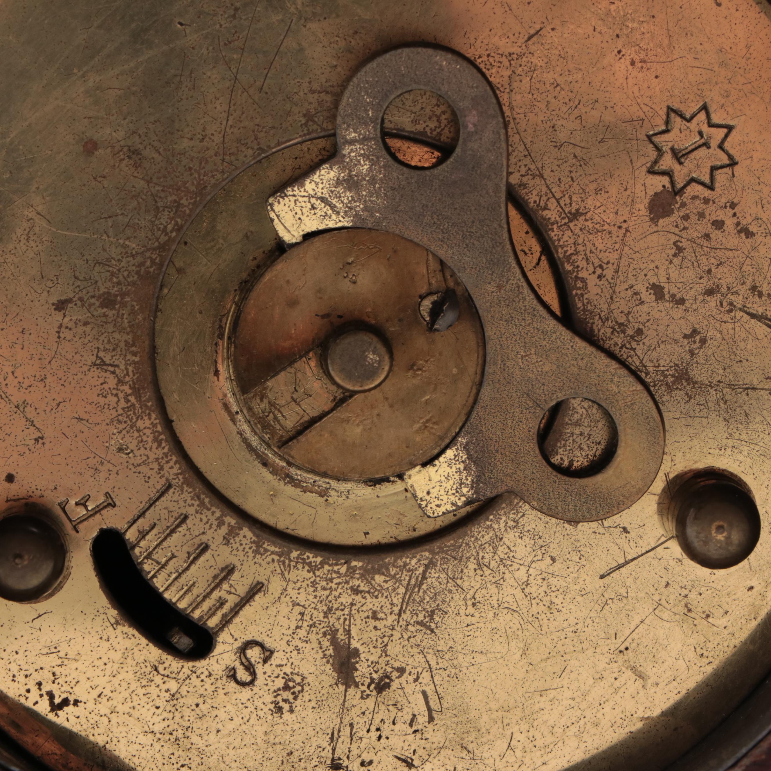 Footed Tambour Mantel Clock, 20th Century