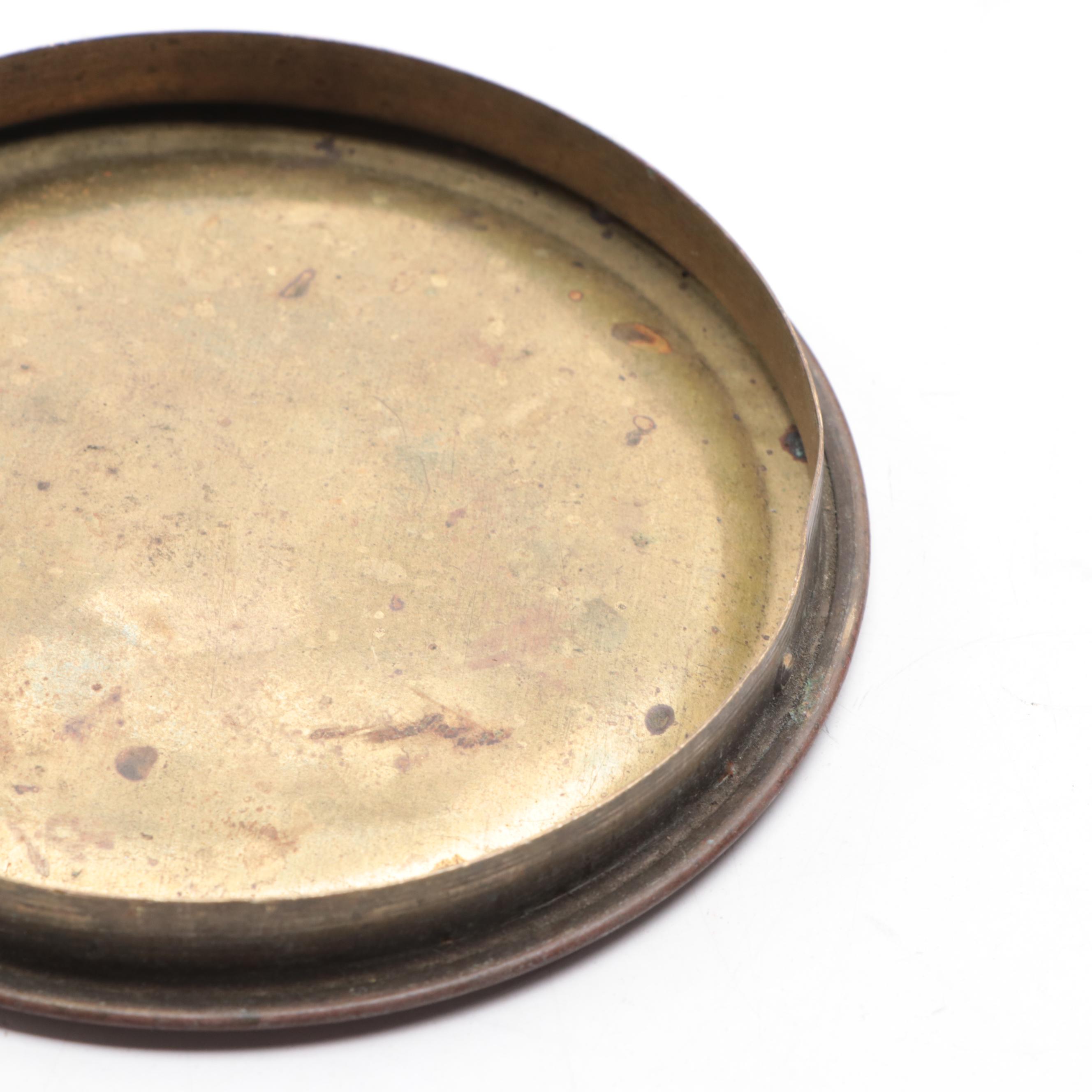 Footed Tambour Mantel Clock, 20th Century