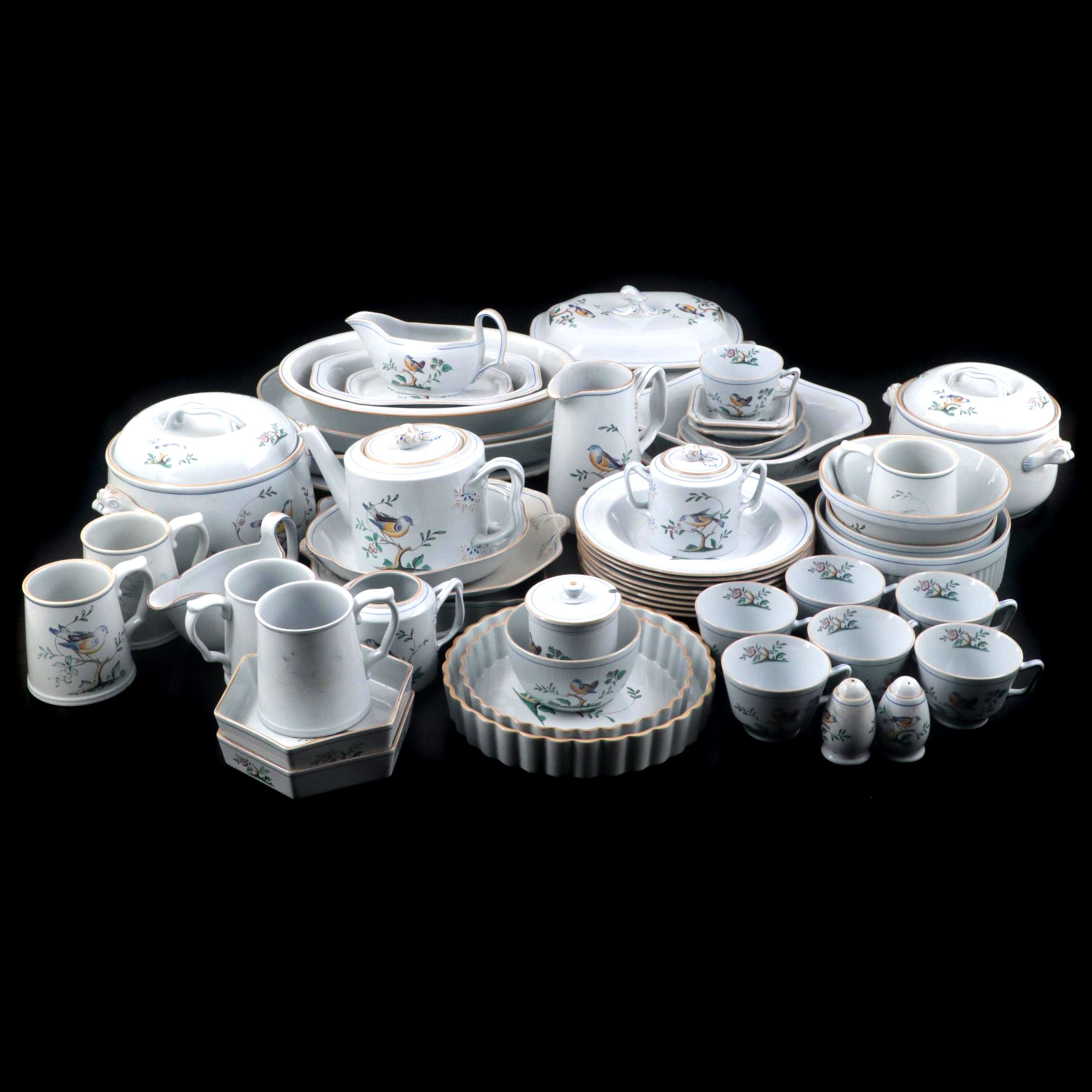 Spode "Queen's Bird" Oven to Table Dinnerware, Late 20th Century