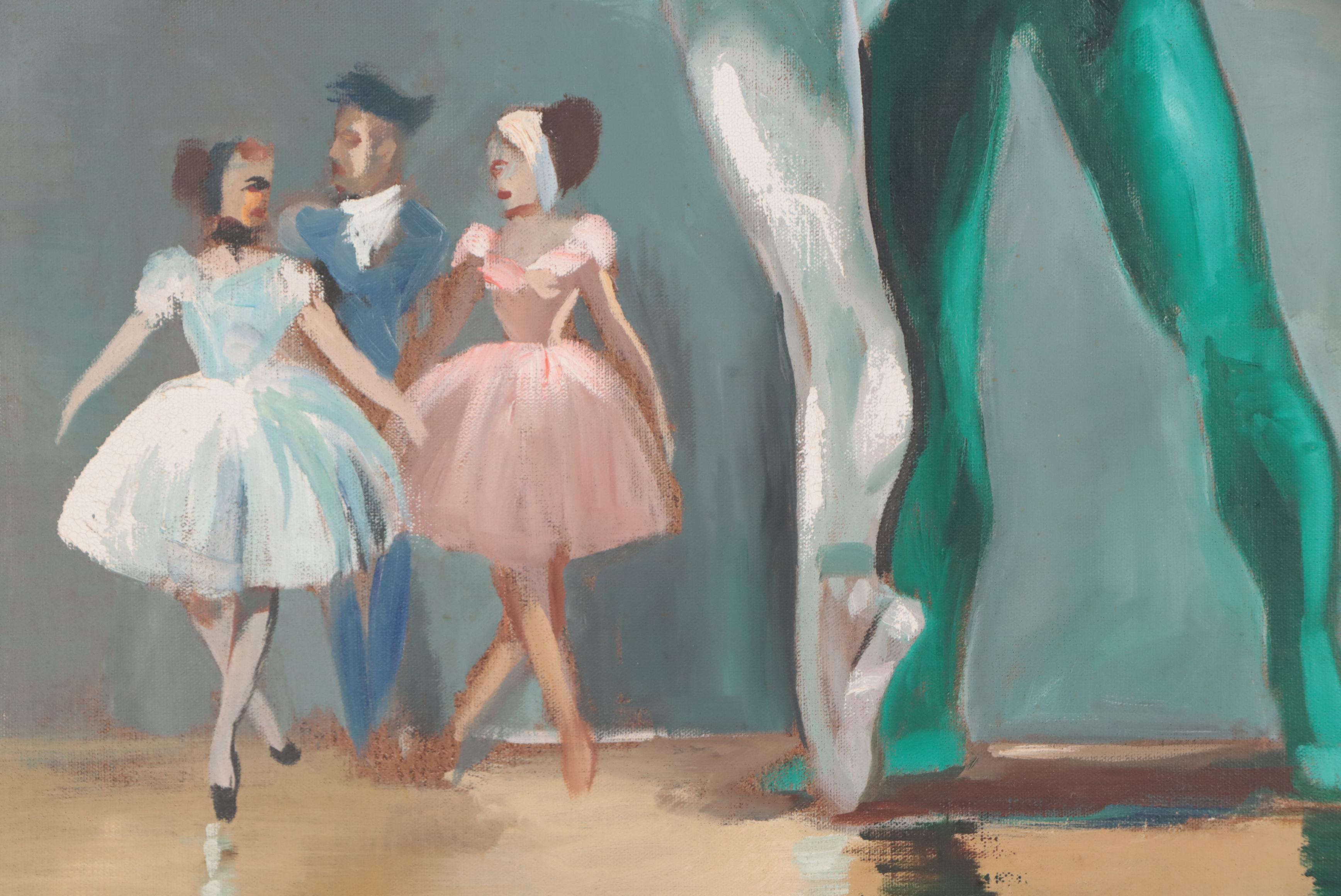 Oil Painting of Ballet Dancers